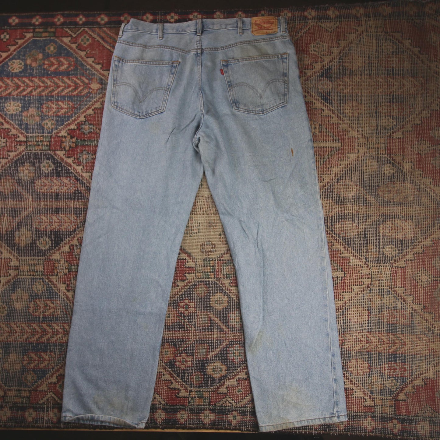 Levi's 550 W40 L32 Tapered Leg Relaxed Fit Blue Denim Jeans