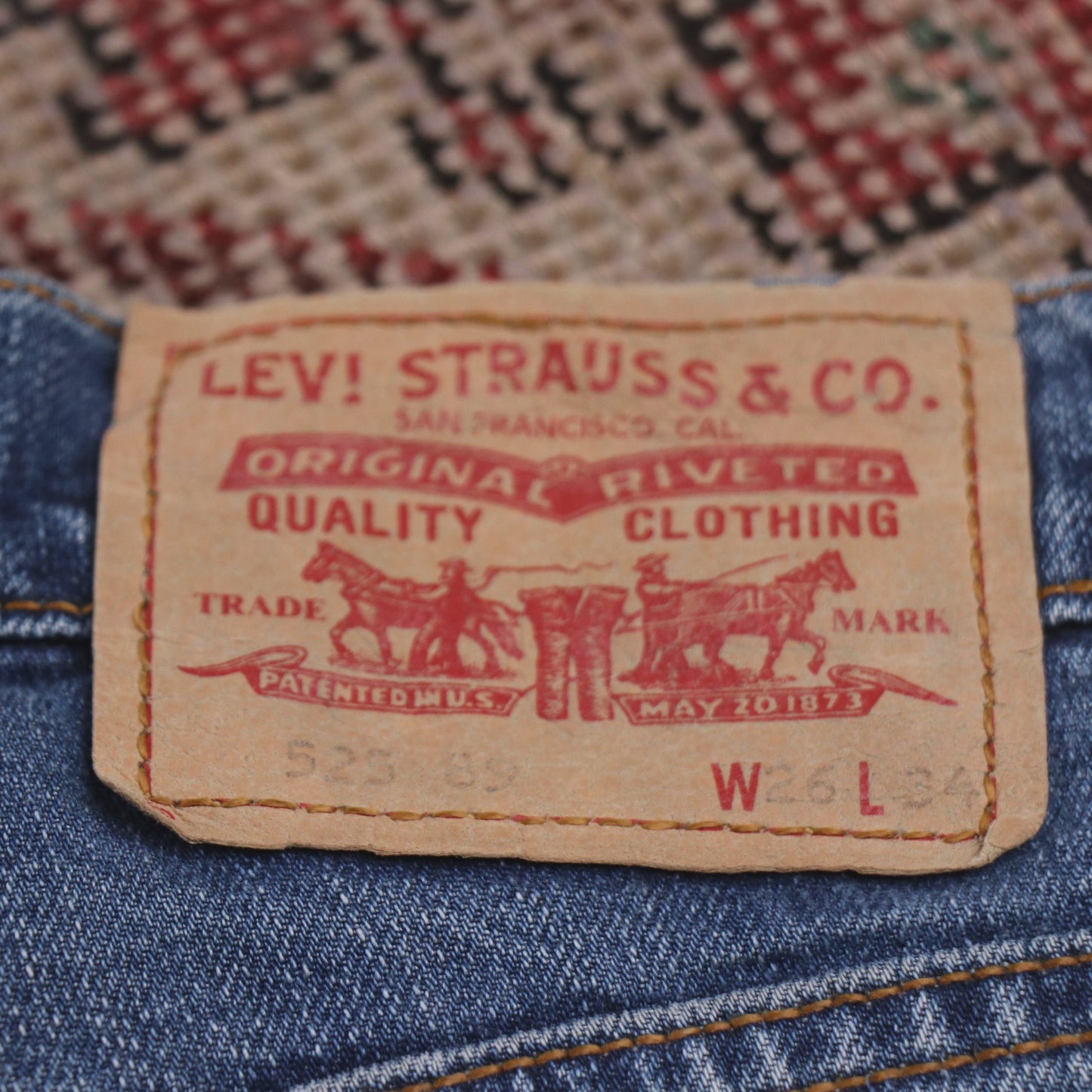 Levi's 525 W24 L29 Bootcut Slim Fit Blue Denim Jeans