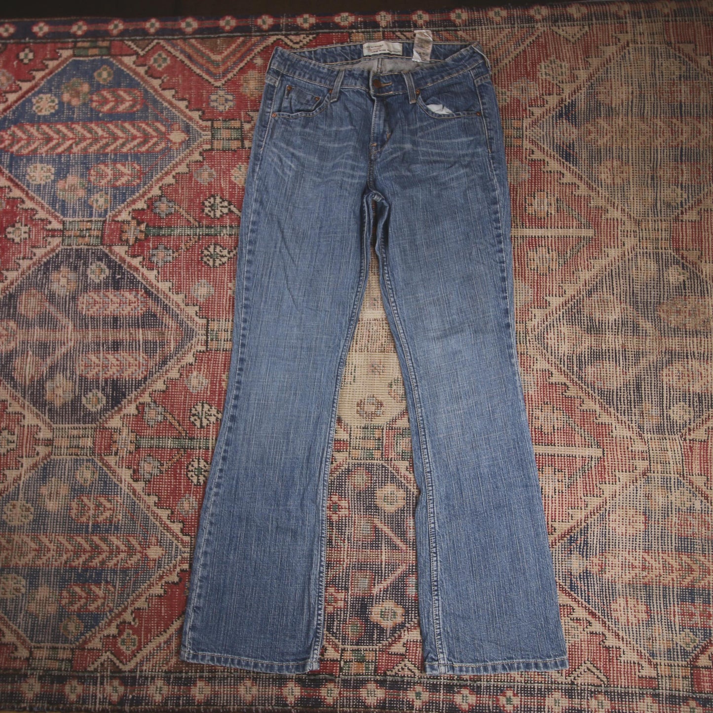 Levi's Signature W30 L31 Flared Blue Denim Jeans