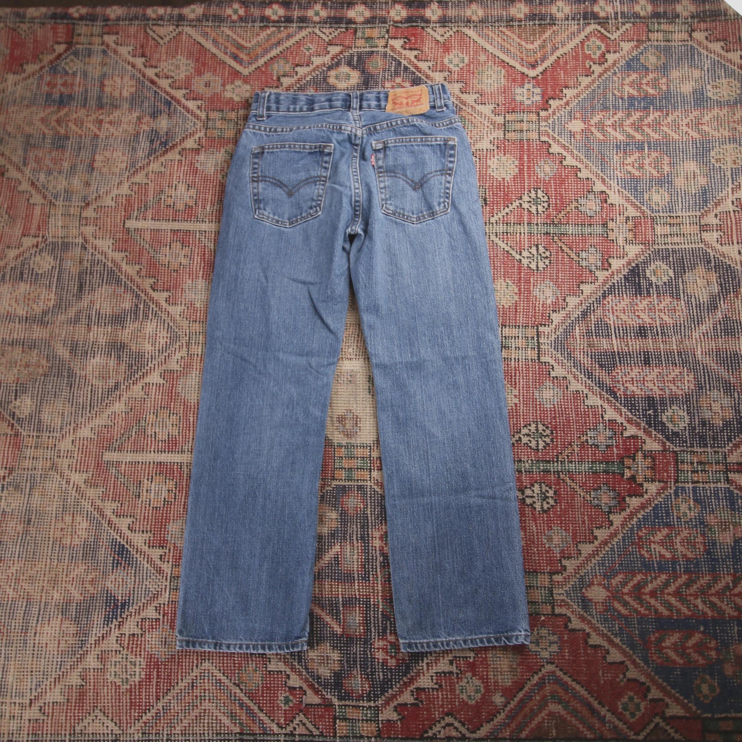 Levi's W26 L25 Straight Leg Blue Denim Jeans