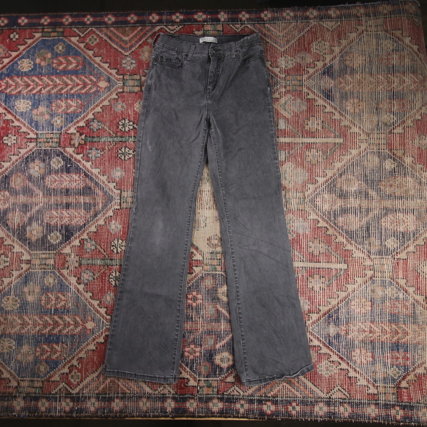 Levi's 512 W26 L30 Flared Black Denim Jeans