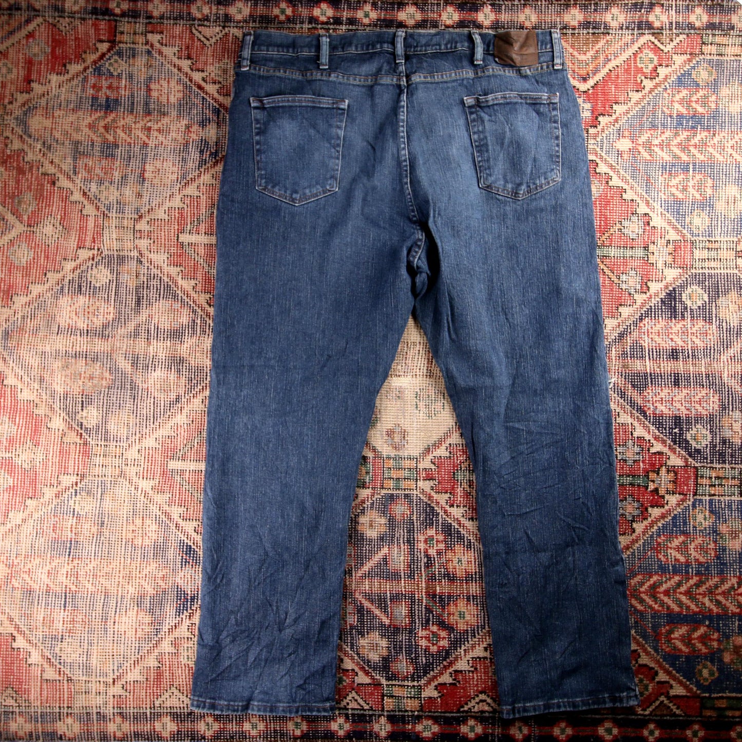 Wrangler W36 L30 Straight Classic Ripped Style Blue Denim Jeans
