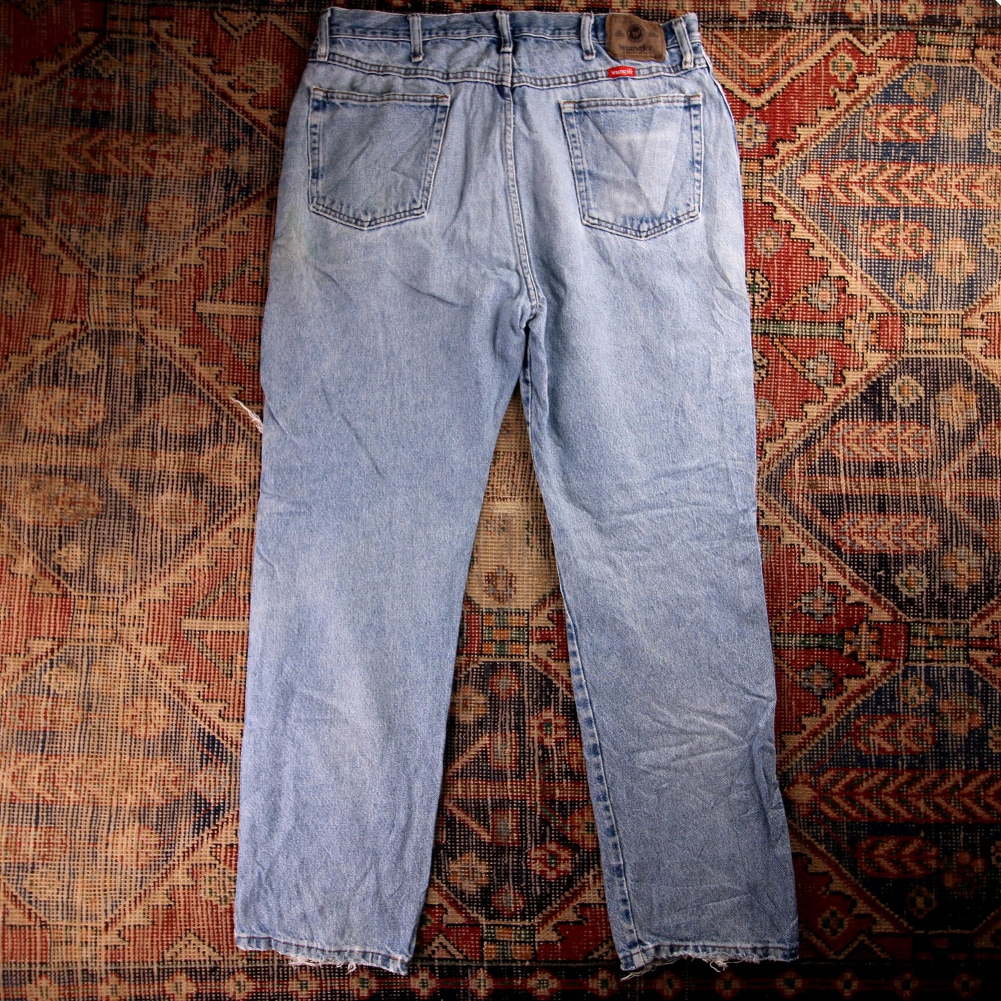 Wrangler W36 L31 Straight Leg Blue Denim Jeans