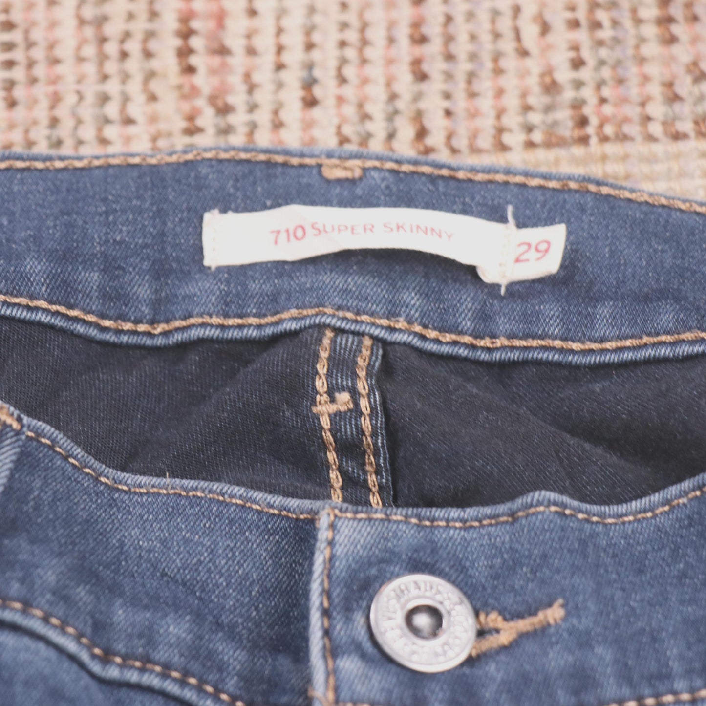 Levi's 710 W28 L30 Skinny Blue Denim Jeans