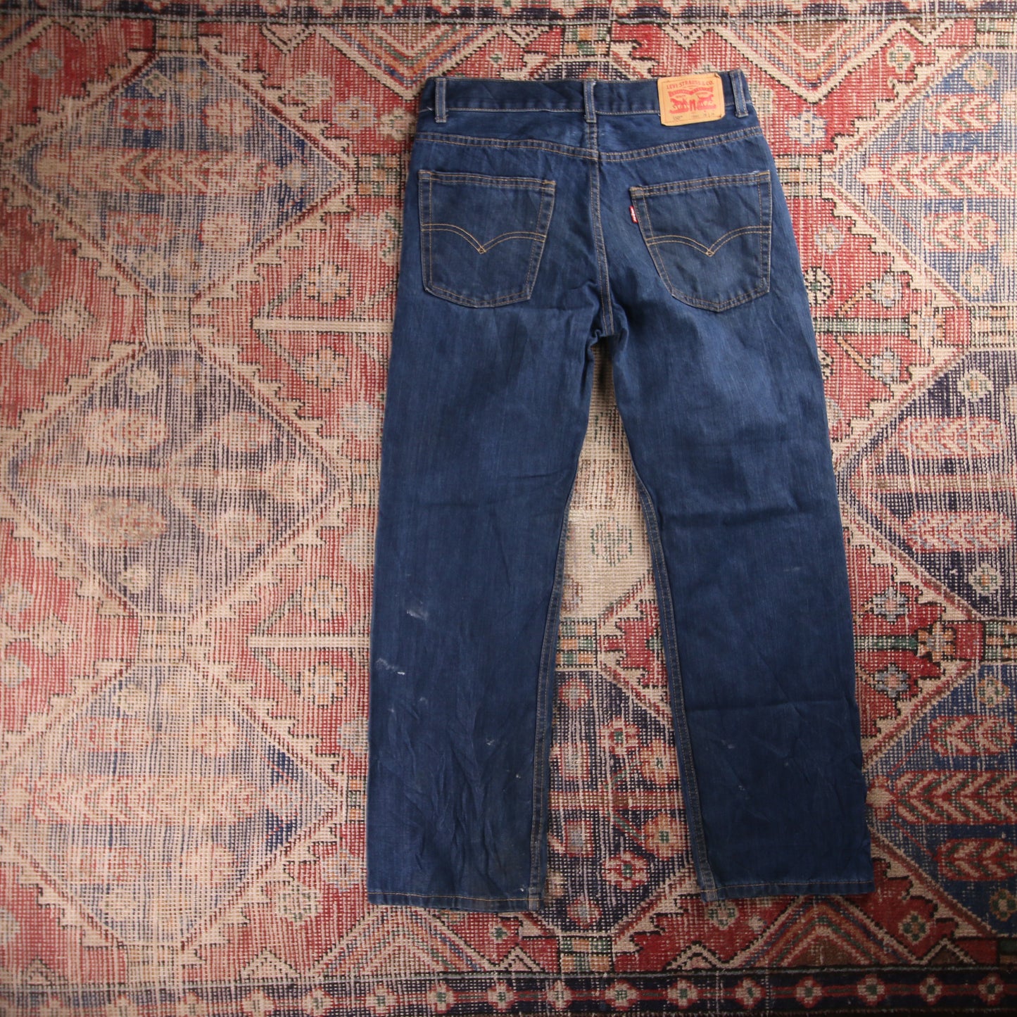 Levi's 550 Red Tab W28 L27 Tapered Leg Relaxed Fit Blue Denim Jeans