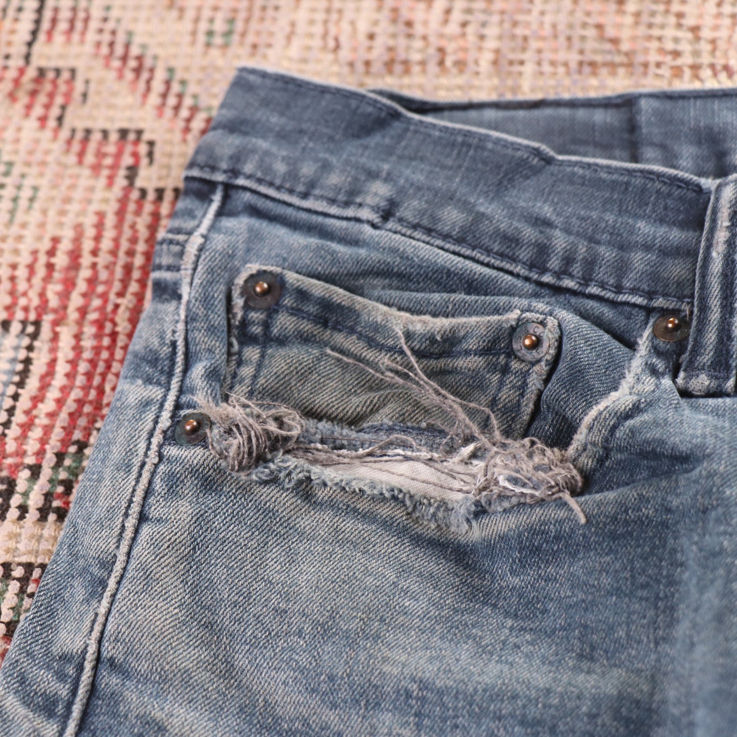 Levi's 505 Red Tab W32 L29 Straight Leg Regular Fit Blue Denim Jeans