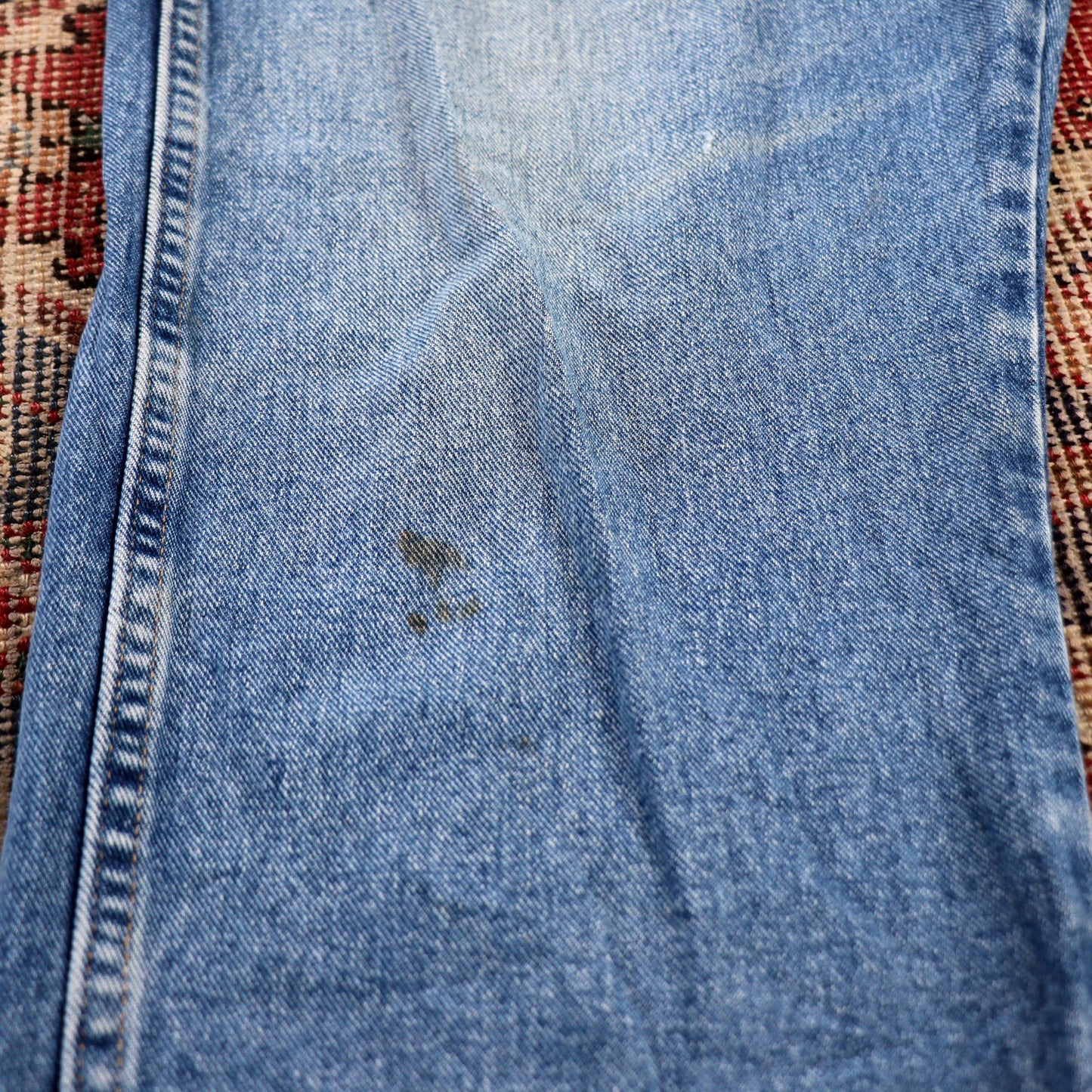 Wrangler W38 L31 Straight Leg Relaxed Fit Blue Denim Jeans