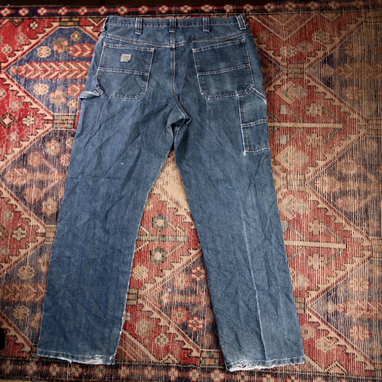 Lee W36 L31 Carpenter Classic Ripped Style Blue Denim Jeans