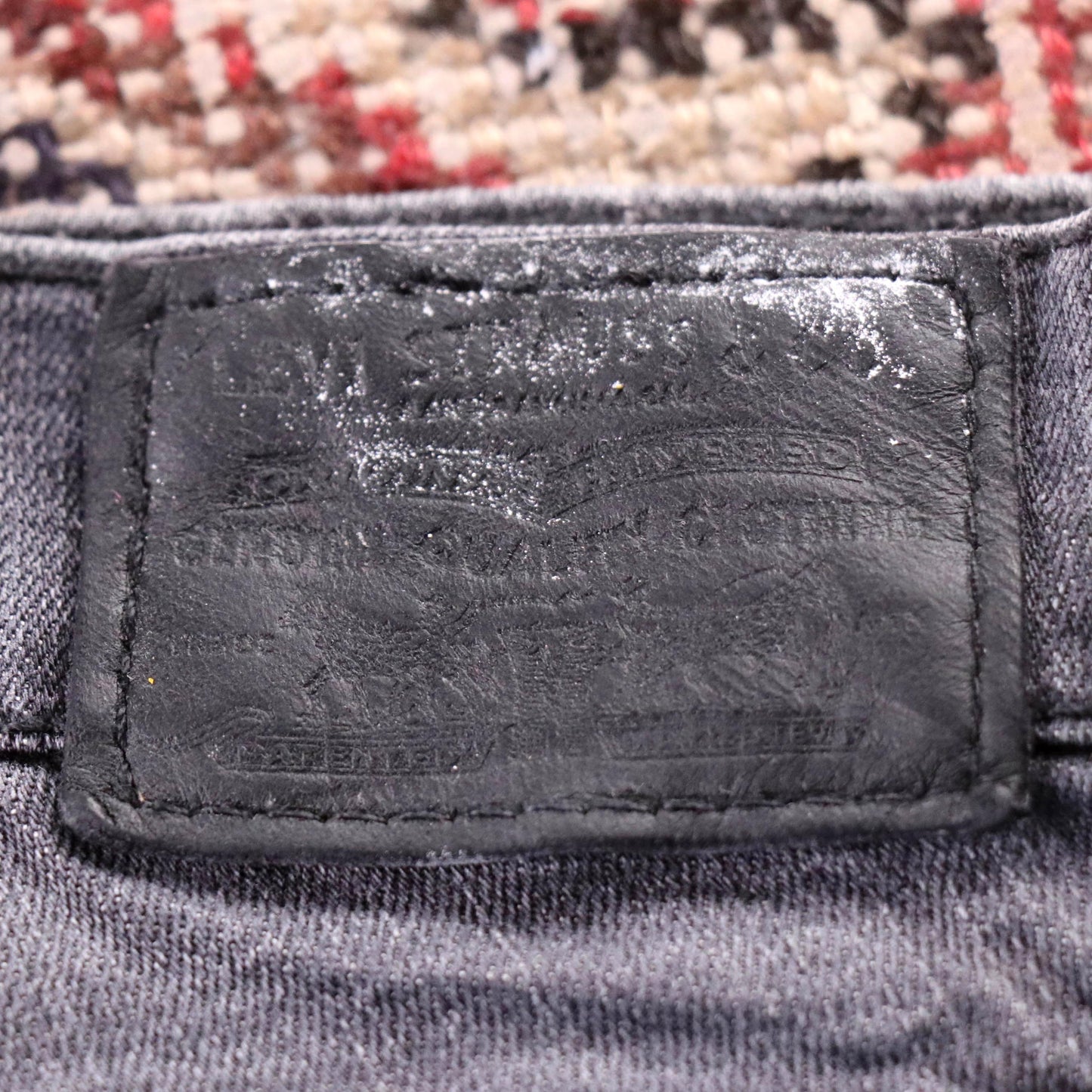 Levi's 724 Black Tab W28 L28 Straight Leg Grey Denim Jeans