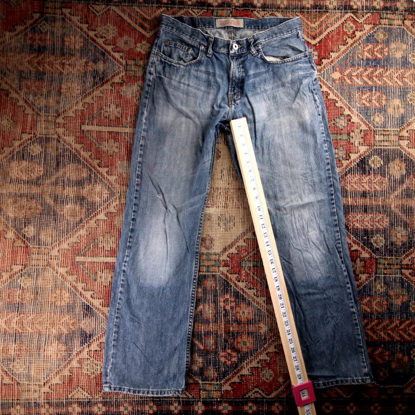 Wrangler W32 L31 Relaxed Boot Blue Denim Jeans