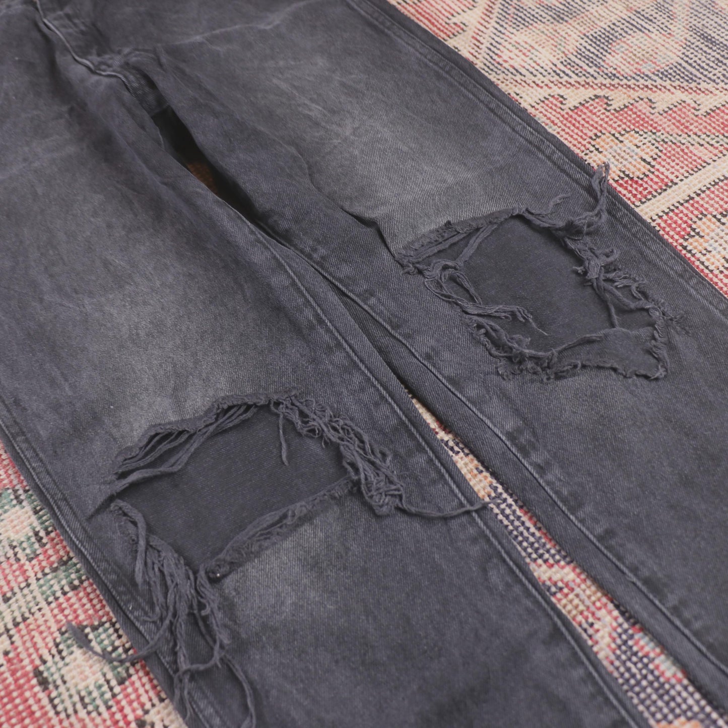 Wrangler W28 L26 Skinny Classic Ripped Style Black Denim Jeans