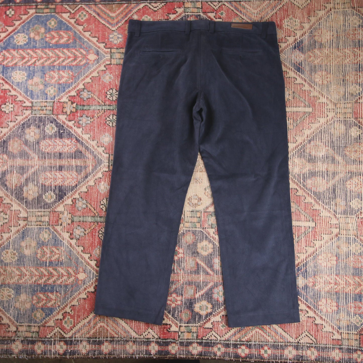 Unbranded W38 L28 Straight Leg Blue Corduroy Trousers