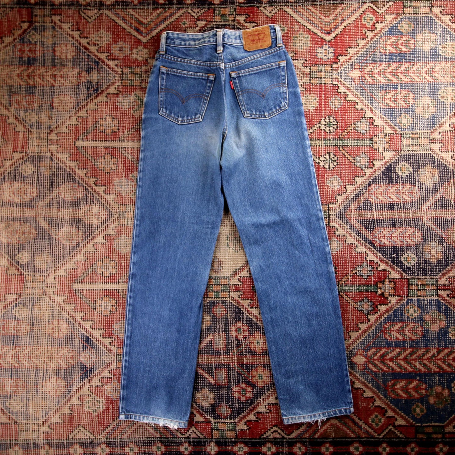 Levi's 515 Red Tab W24 L27 Flared Blue Denim Jeans