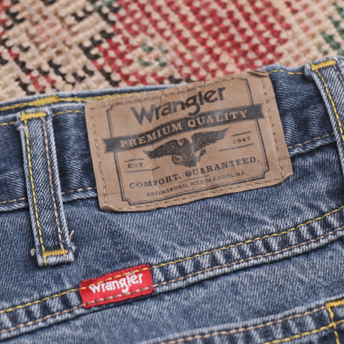 Wrangler W34 L28 Bootcut Relaxed Fit Blue Denim Jeans