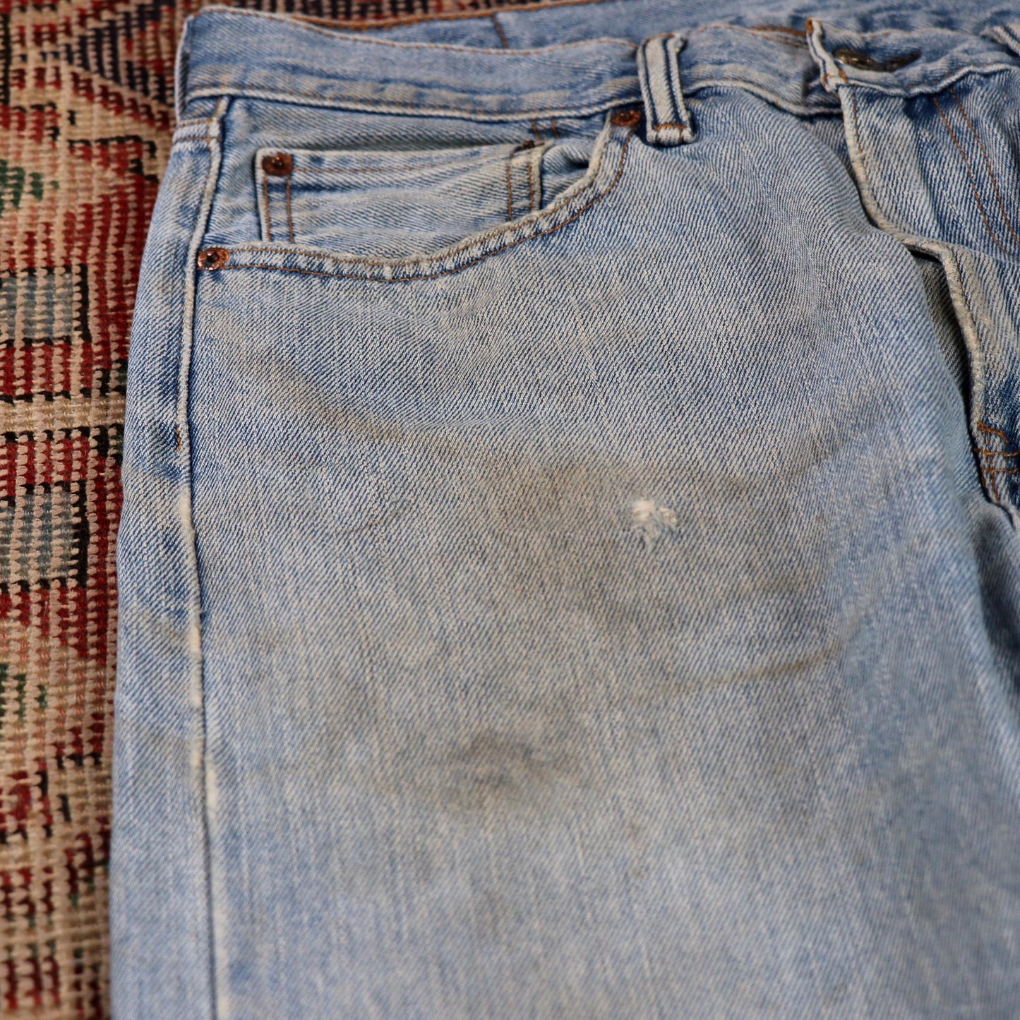 Levi's 505 W32 L28 Straight Leg Regular Fit Blue Denim Jeans