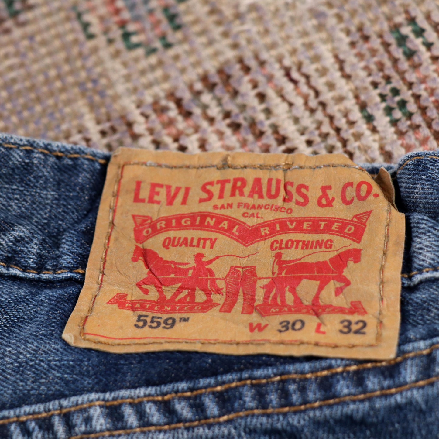 Levi's 559 W30 L31 Straight Leg Relaxed Fit Blue Denim Jeans