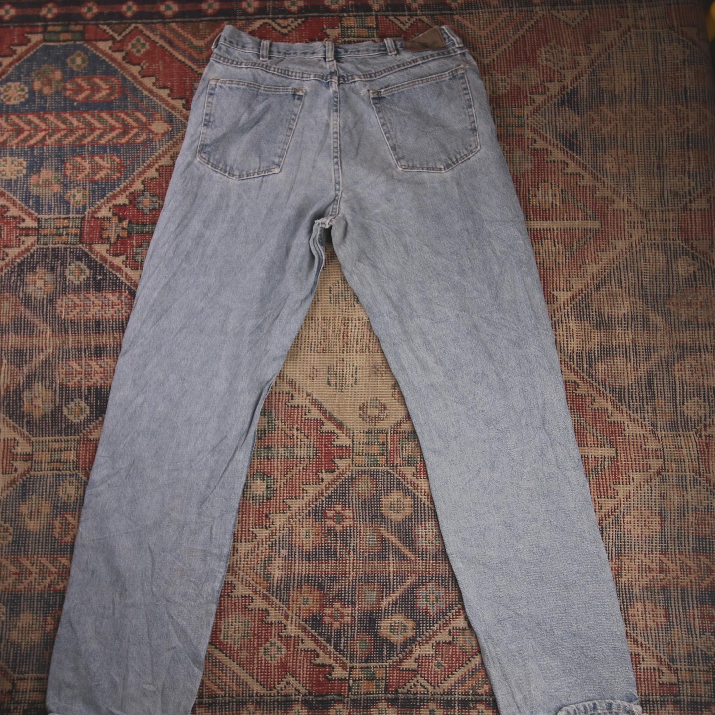Wrangler W34 L32 Straight Leg Regular Fit Blue Denim Jeans