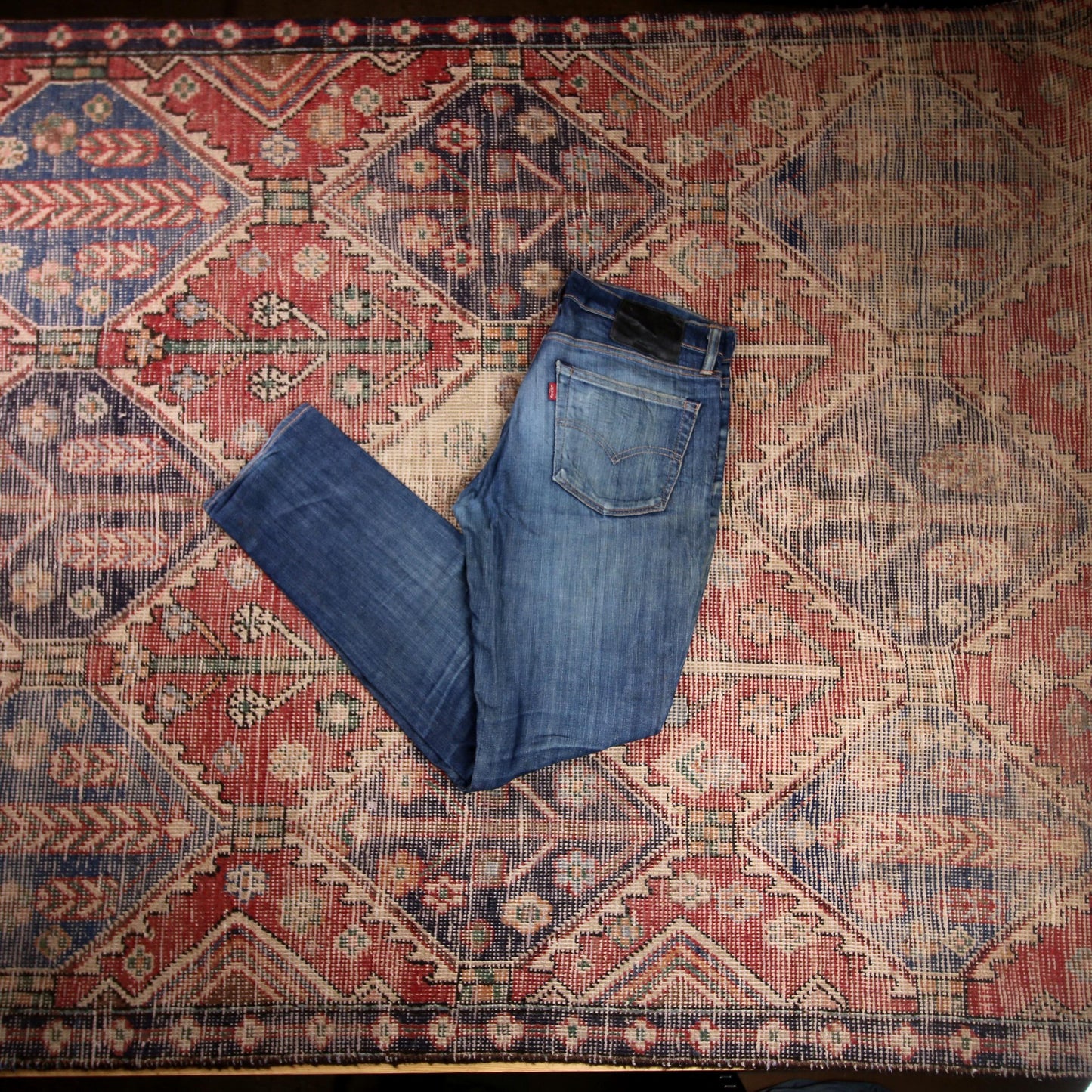 Levi's W32 L30 Straight Leg Classic Ripped Style Blue Denim Jeans