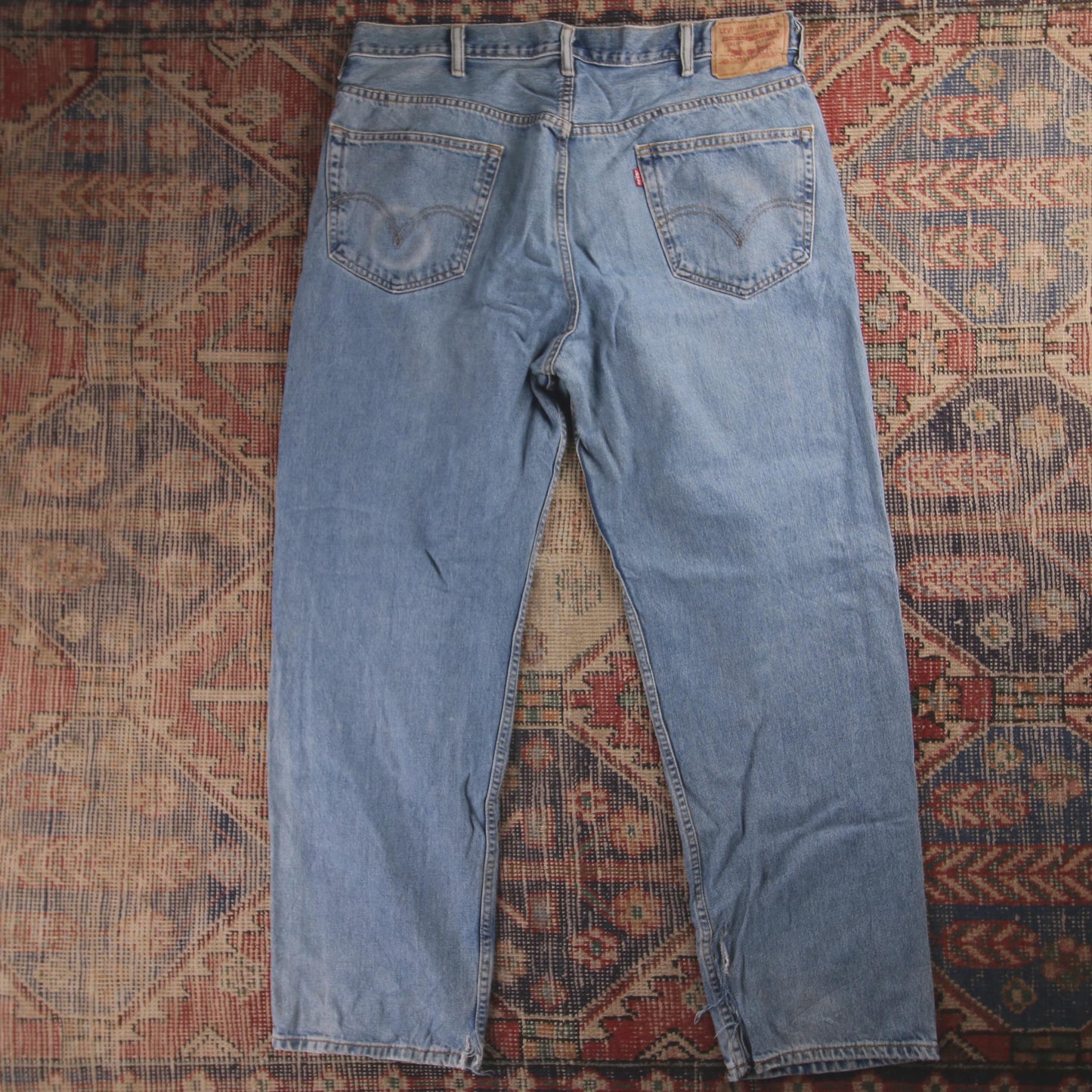 Levi's 550 Red Tab W38 L29 Tapered Leg Relaxed Fit Blue Denim Jeans
