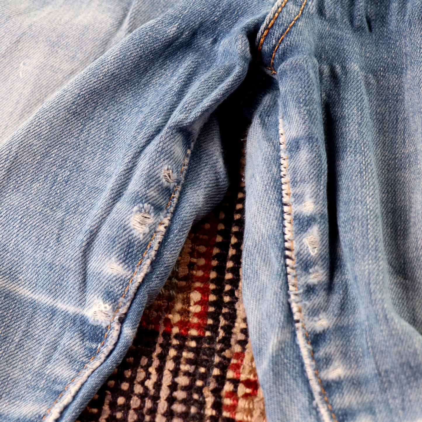 Levi's 721 Red Tab W26 L30 Skinny Classic Ripped Style Blue Denim Jeans