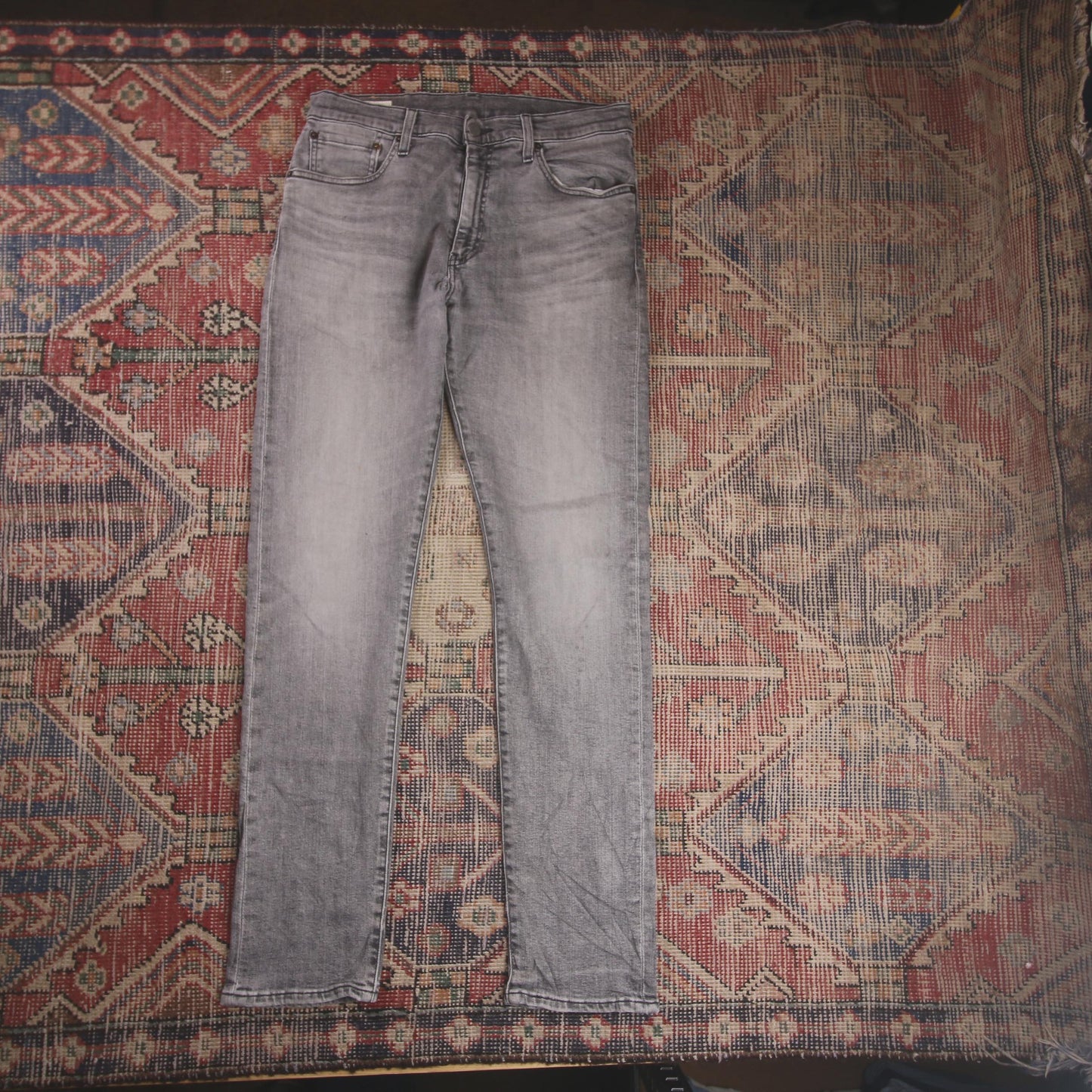 Levi's 512 W30 L30 Tapered Leg Slim Fit Grey Denim Jeans