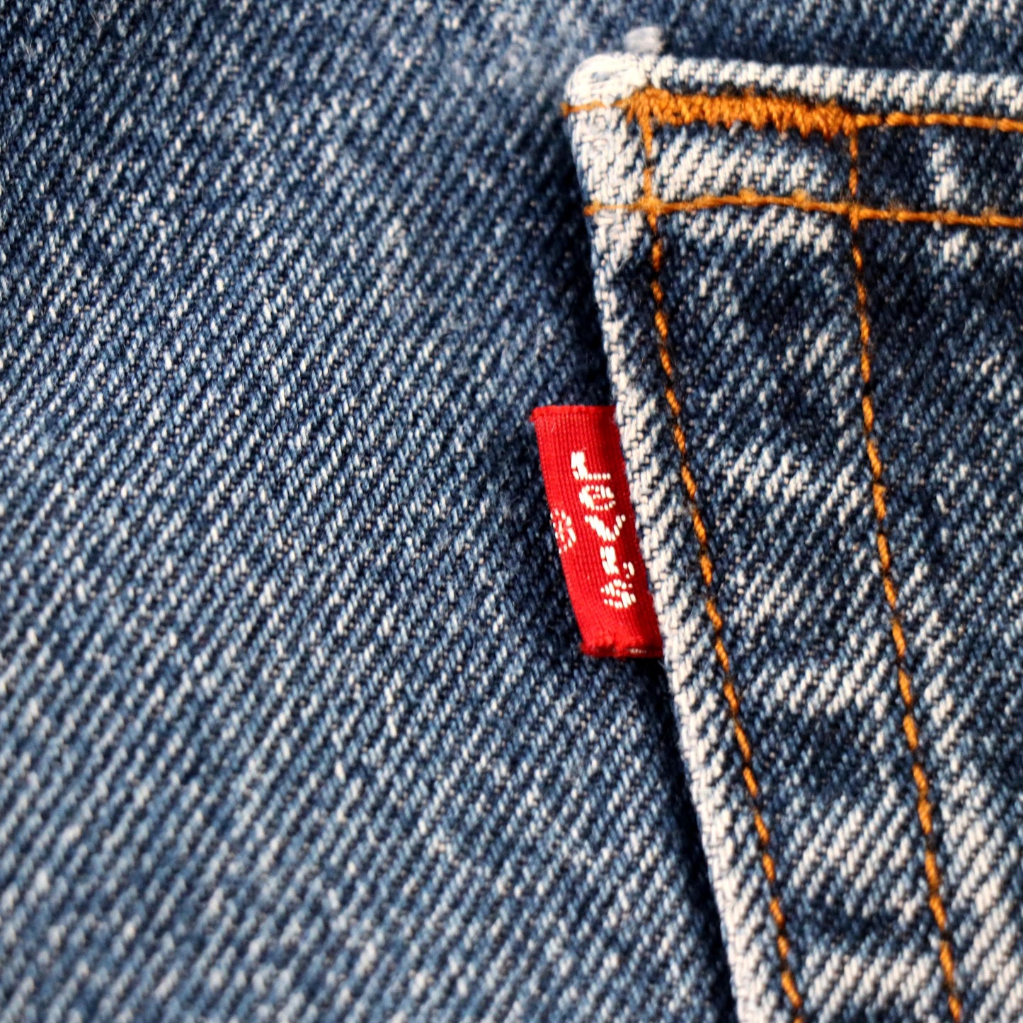 Levi's 505 Red Tab W34 L28 Straight Leg Regular Fit Blue Denim Jeans
