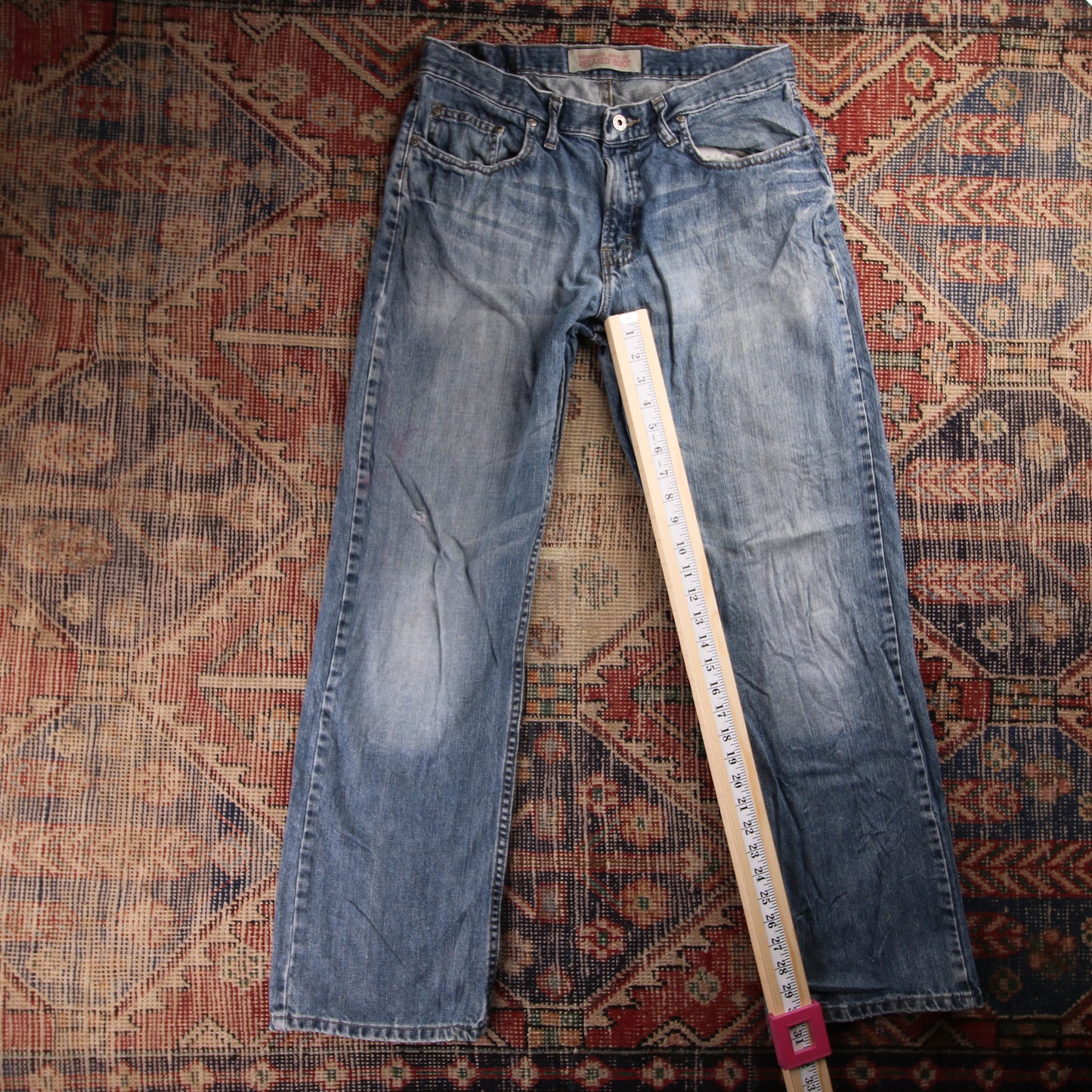 Wrangler W32 L31 Relaxed Boot Blue Denim Jeans