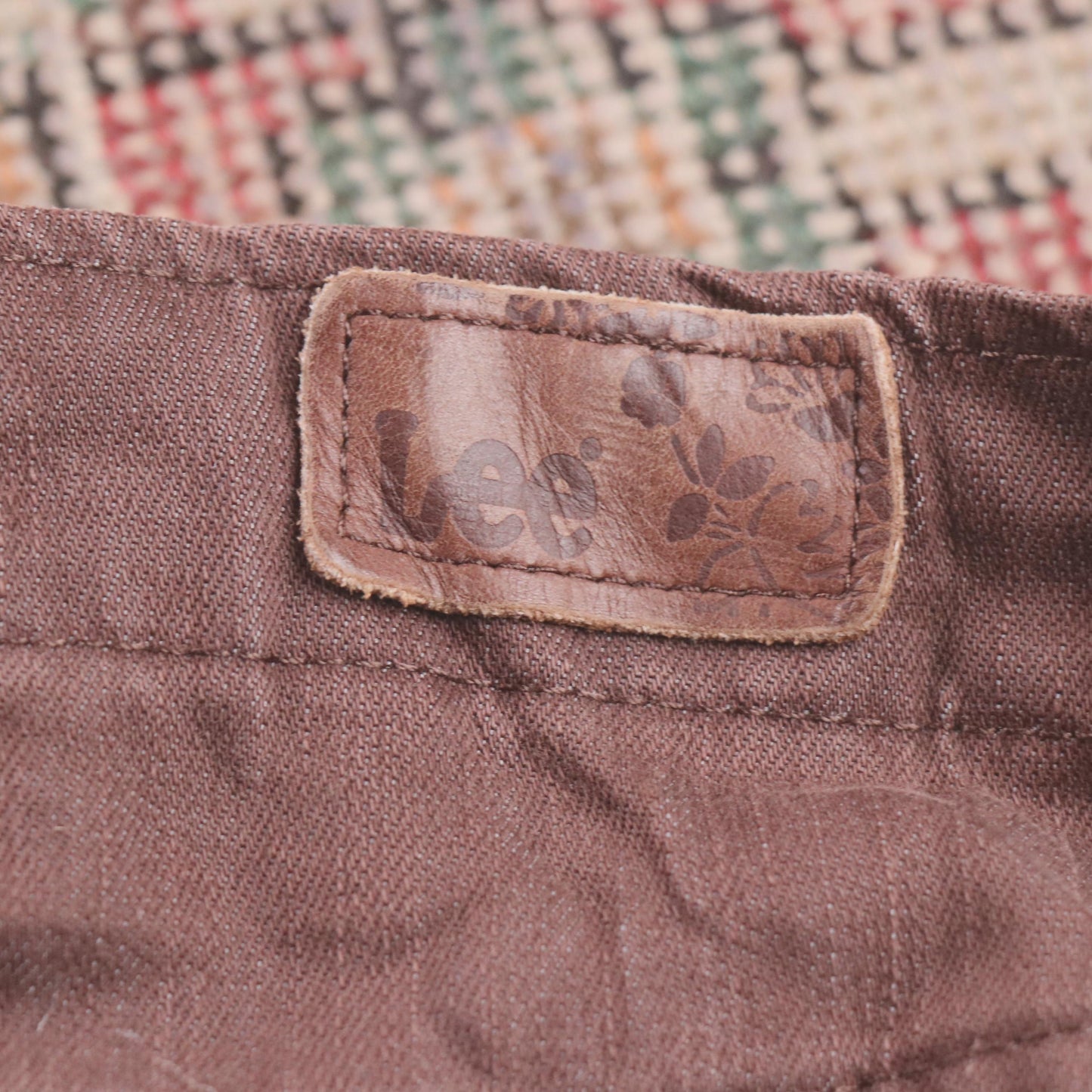 Lee W30 L30 Straight Leg Loose Fit Brown Denim Jeans