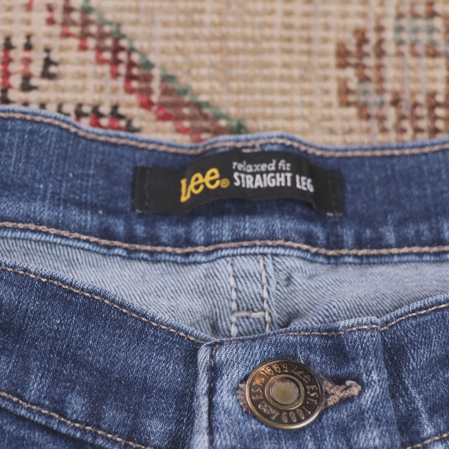 Lee W30 L27 Straight Leg Blue Denim Jeans