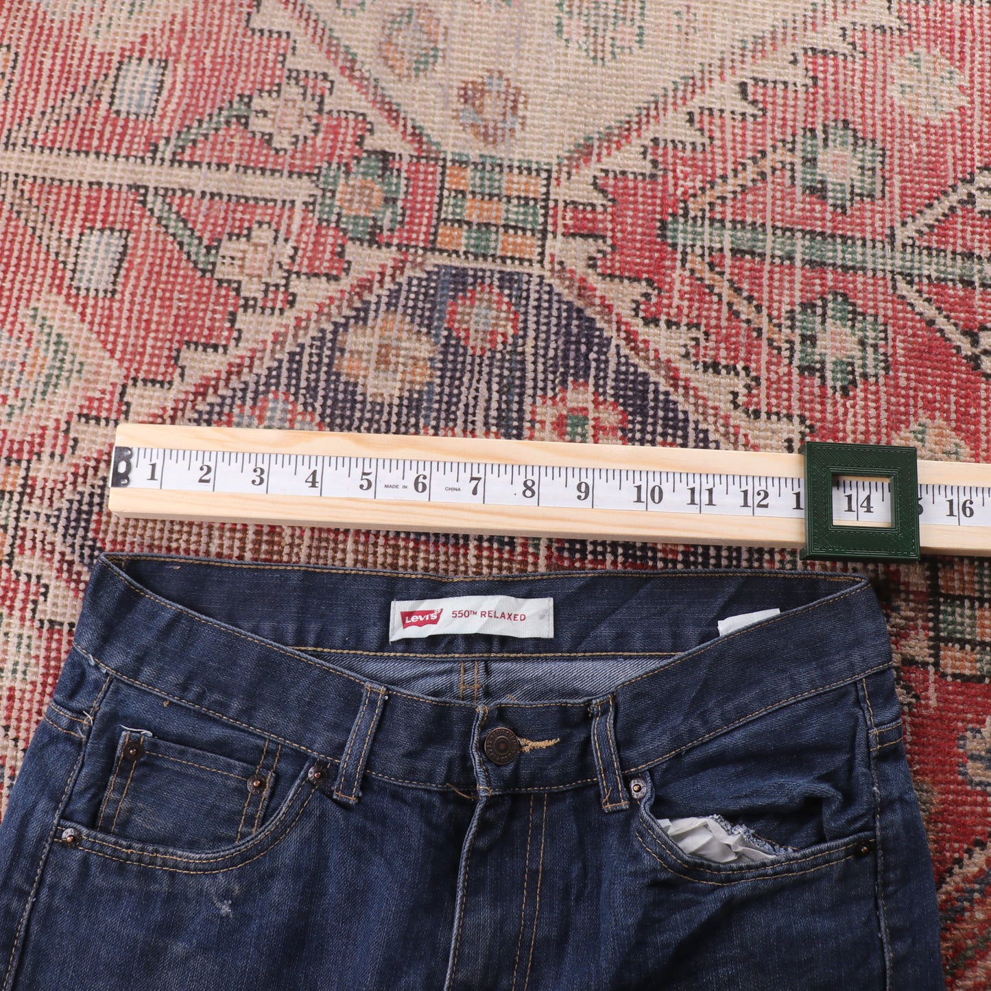 Levi's 550 Red Tab W28 L27 Tapered Leg Relaxed Fit Blue Denim Jeans