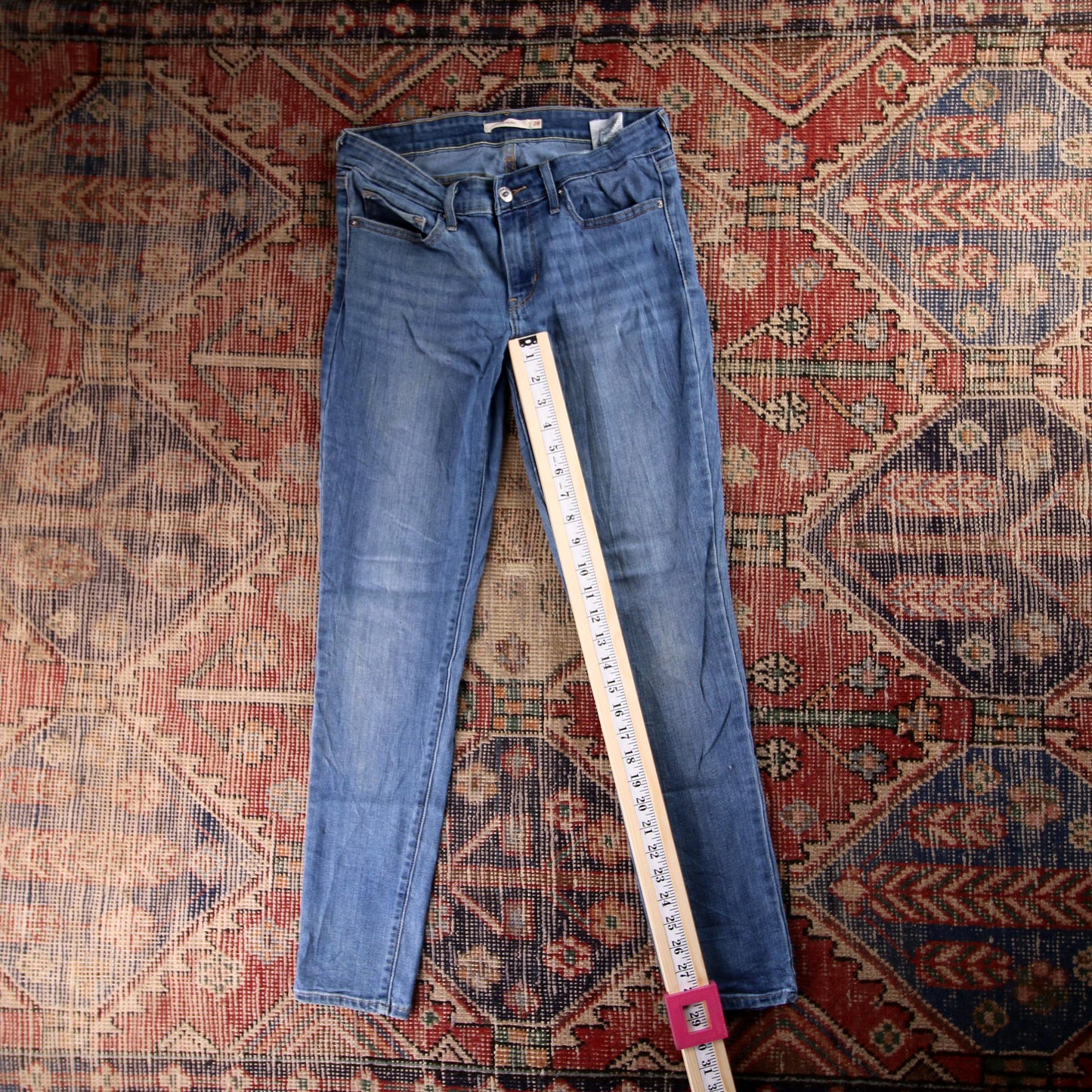 Levi's 511 Red Tab W28 L29 Slim Fit Blue Denim Jeans