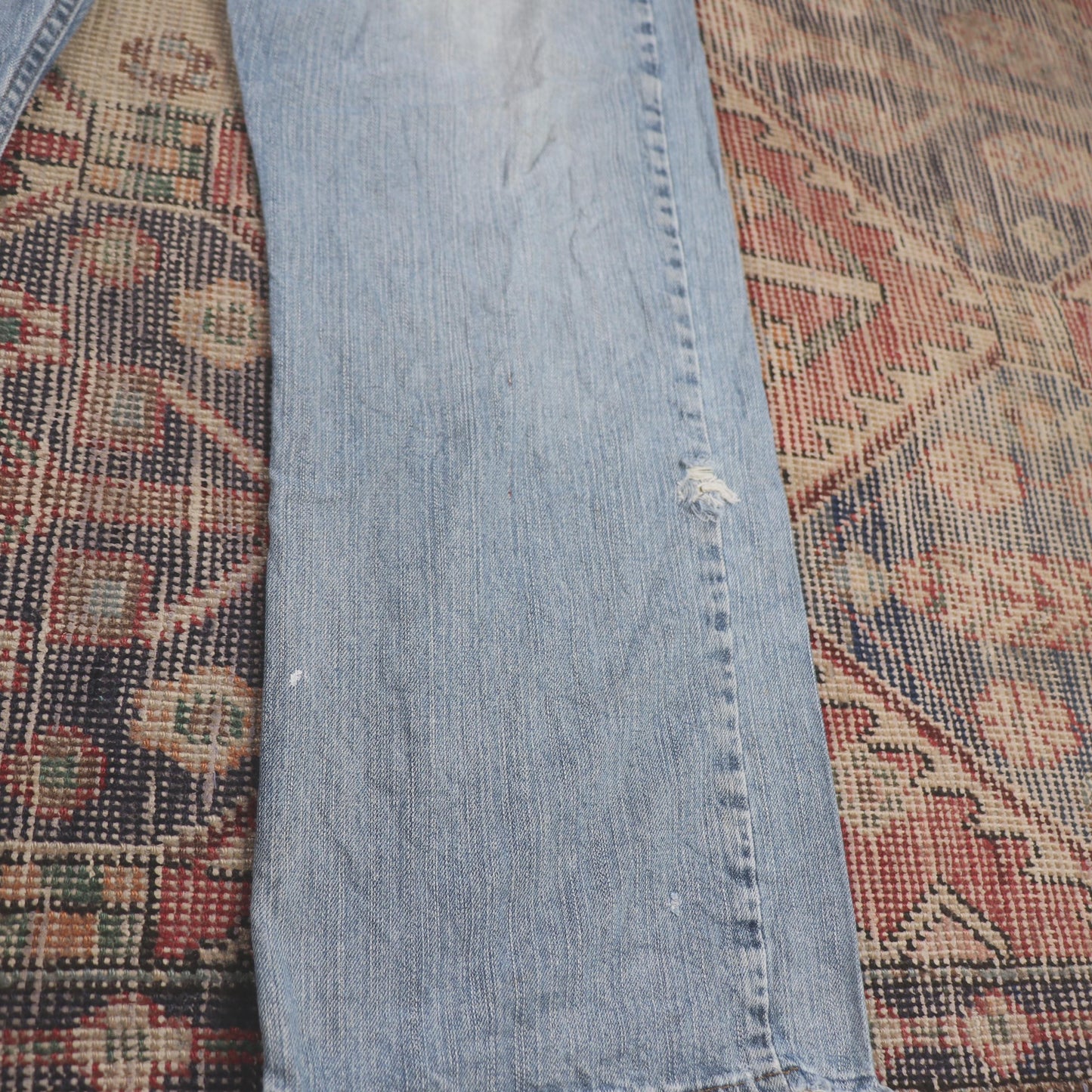 Wrangler W38 L30 Straight Leg Relaxed Fit Blue Denim Jeans