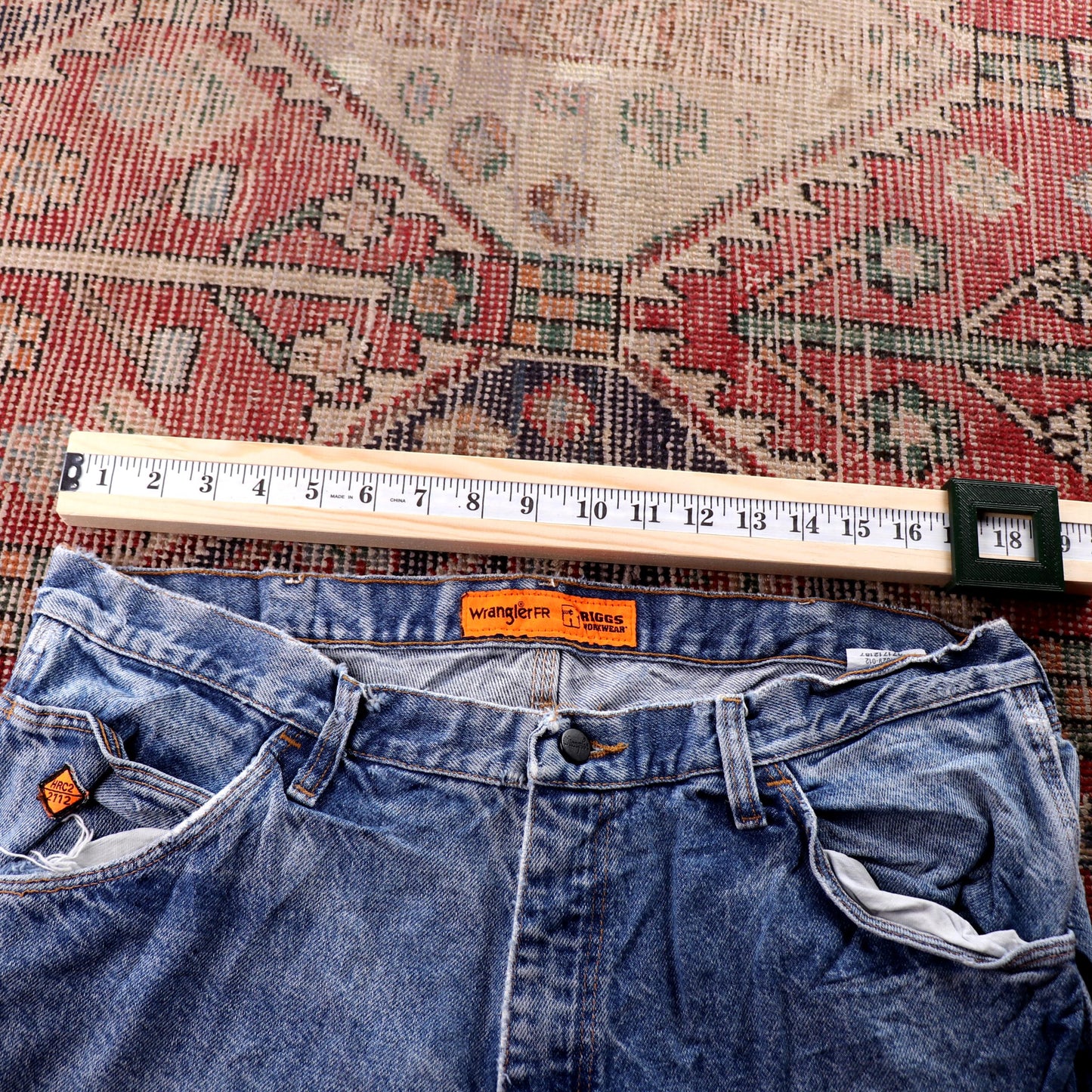 Wrangler W36 L30 Straight Blue Denim Jeans