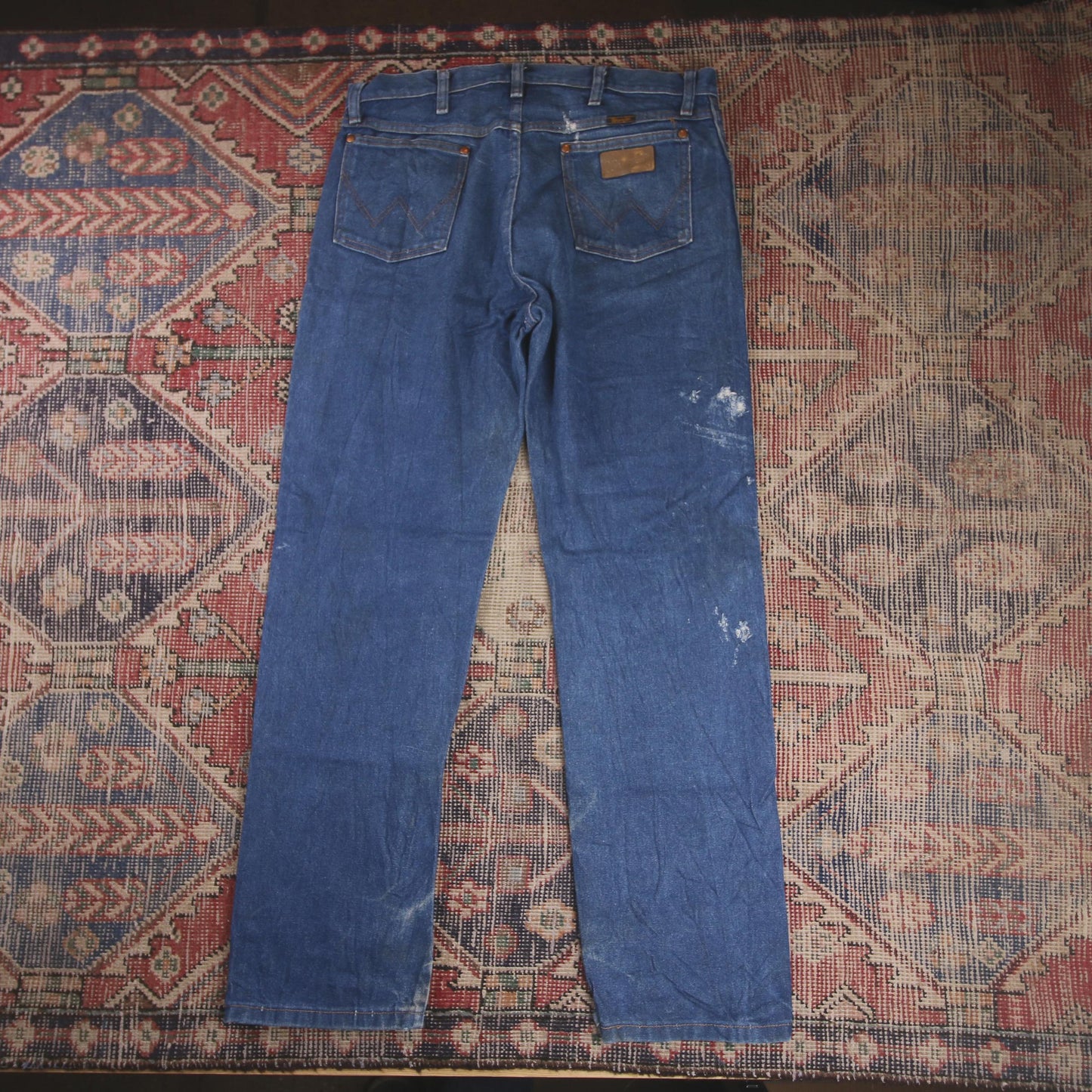 Wrangler W36 L28 Straight Leg Blue Denim Jeans