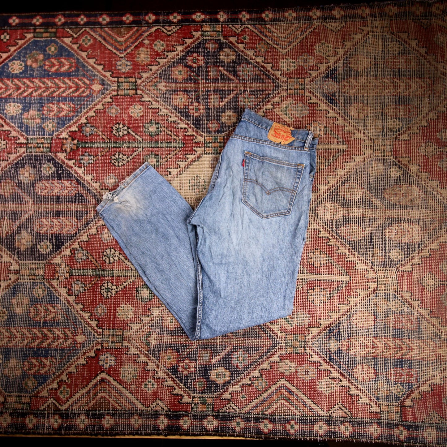 Levi's 505 W36 L31 Straight Leg Regular Fit Blue Denim Jeans