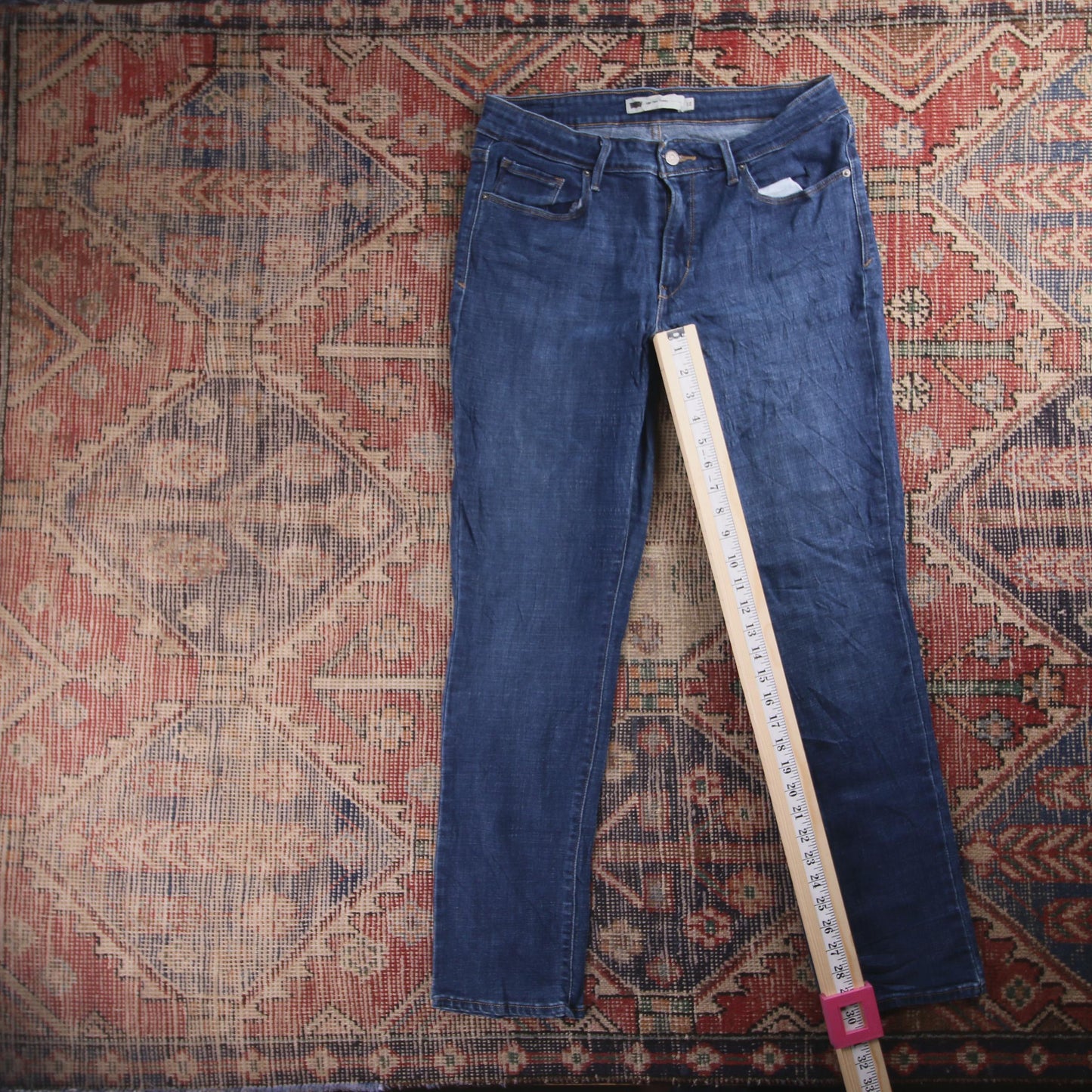 Levi's 720 Red Tab W30 L30 Bootcut Blue Denim Jeans