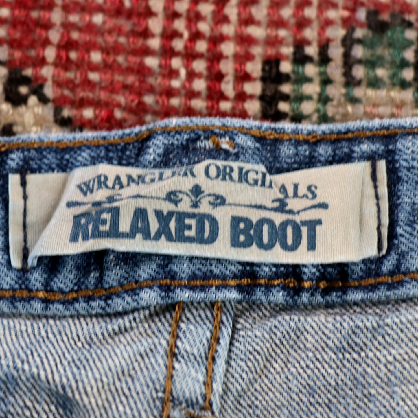 Wrangler W36 L32 Straight Leg Relaxed Fit Blue Denim Jeans