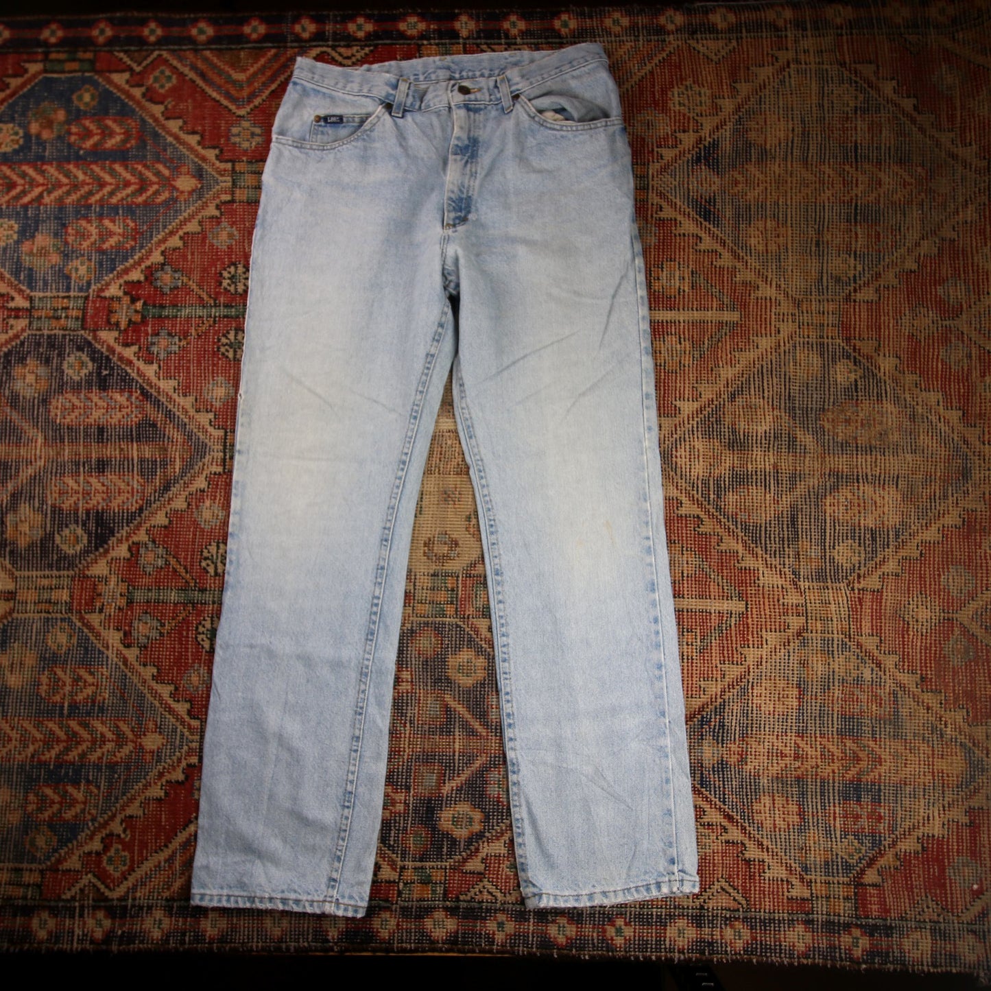 Lee W32 L31 Straight Leg Relaxed Fit Blue Denim Jeans