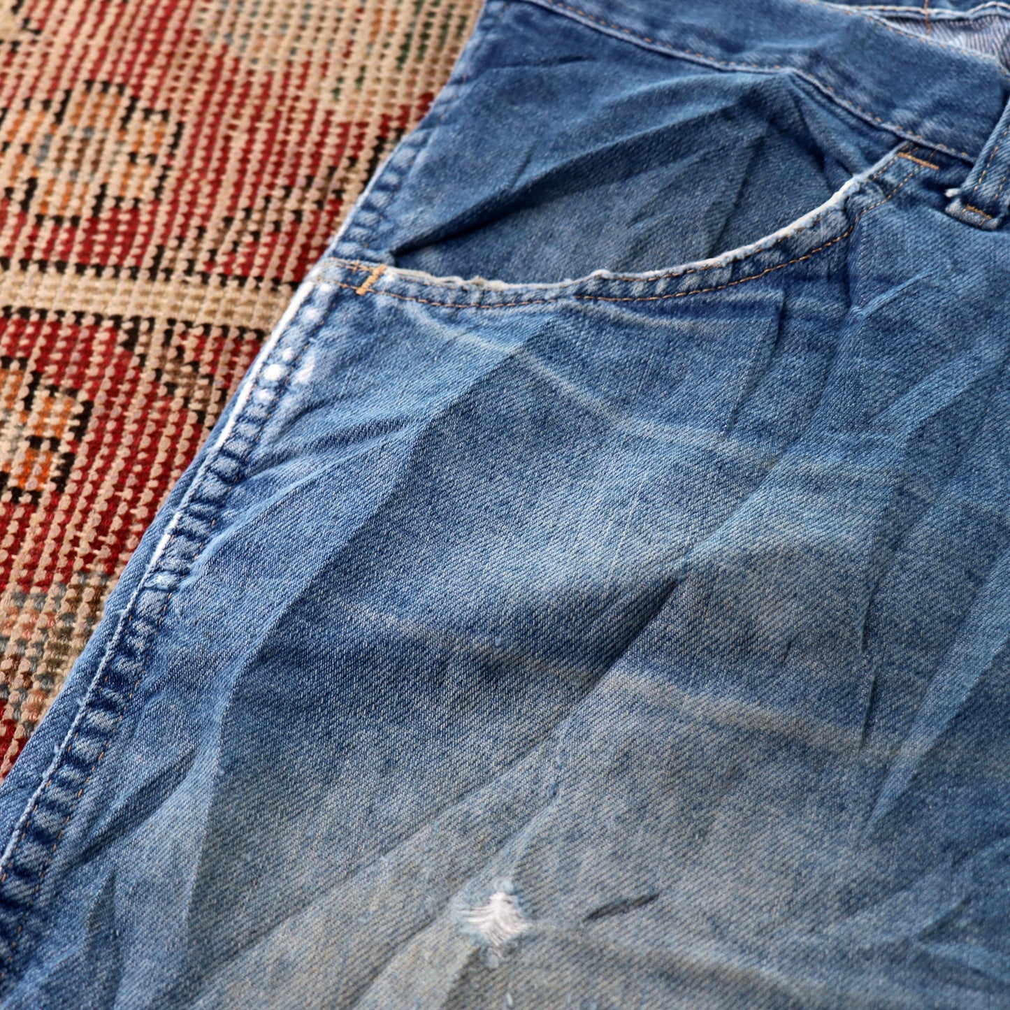 Wrangler W40 L28 Relaxed Blue Denim Jeans