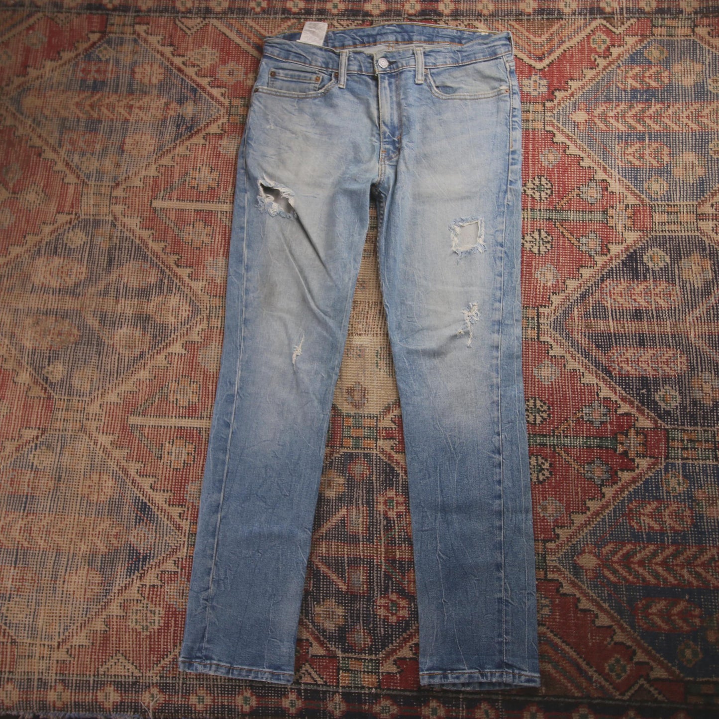 Levi's 511 W34 L30 Slim Fit Classic Ripped Style Blue Denim Jeans
