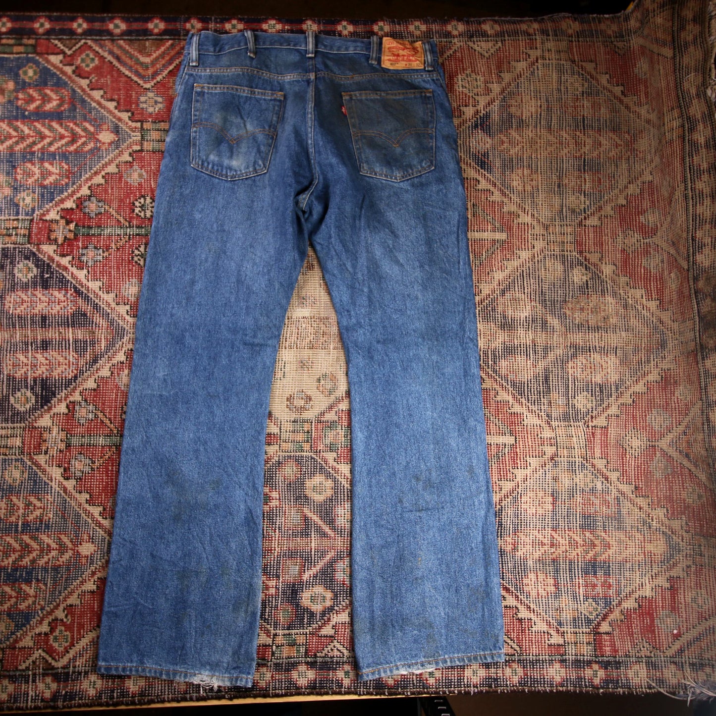 Levi's 517 W38 L33 Bootcut Slim Fit Blue Denim Jeans