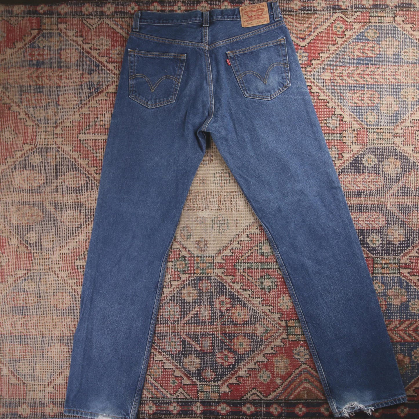 Levi's 505 W30 L35 Straight Leg Regular Fit Blue Denim Jeans