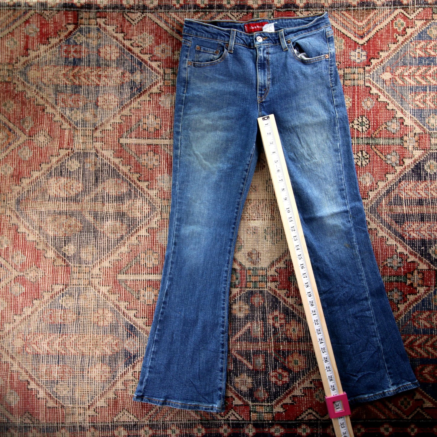 Levi's 512 Red Tab W32 L31 Tapered Leg Slim Fit Blue Denim Jeans