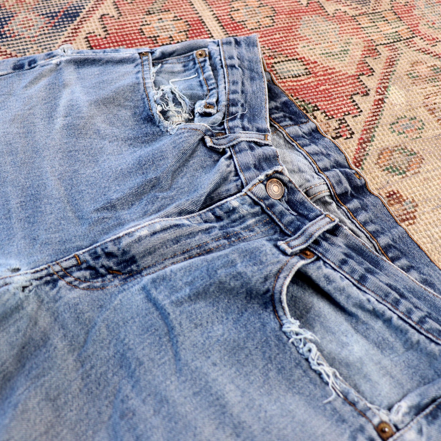Levi's W30 L25 Straight Leg Blue Denim Jeans