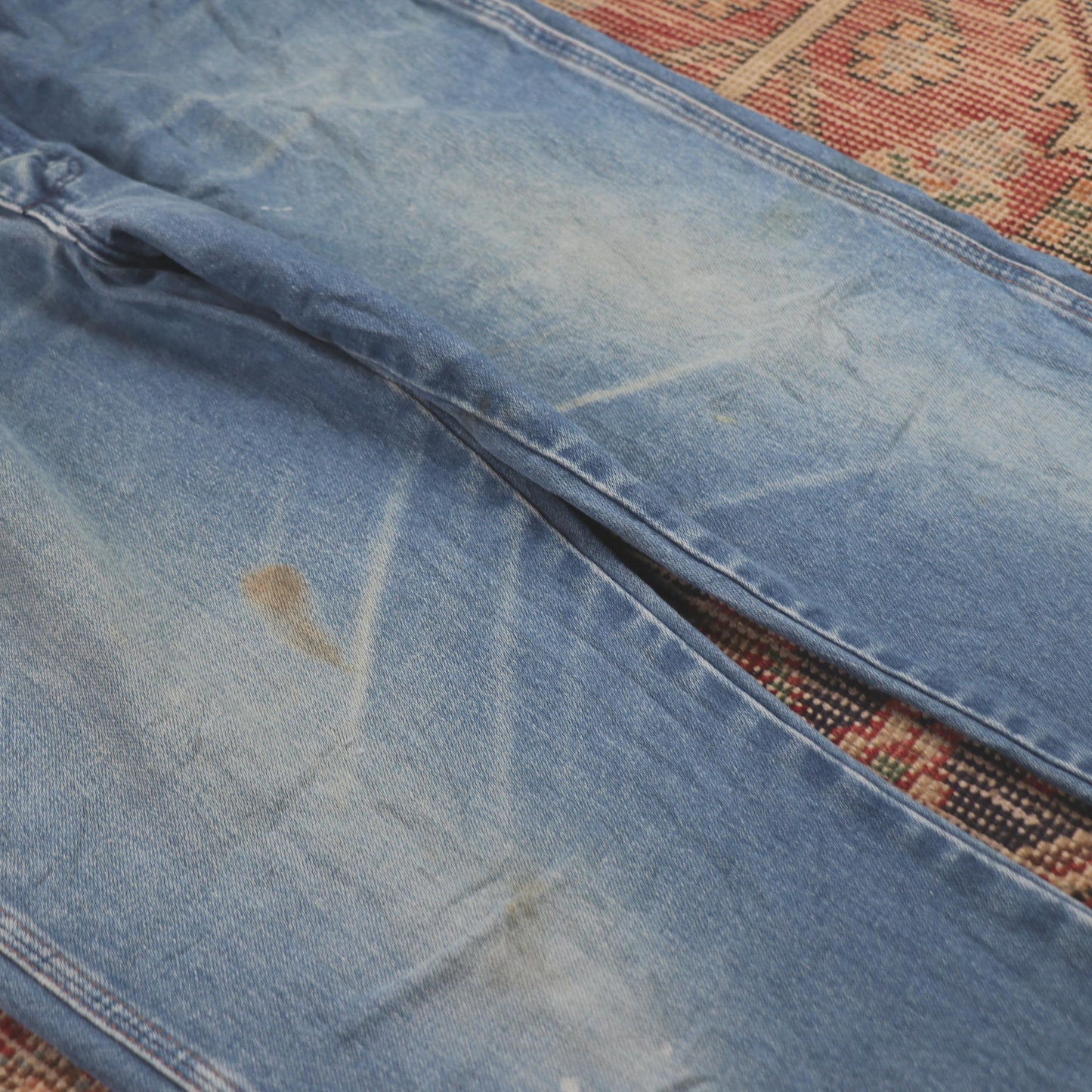 Wrangler W34 L29 Straight Leg Relaxed Fit Blue Denim Jeans