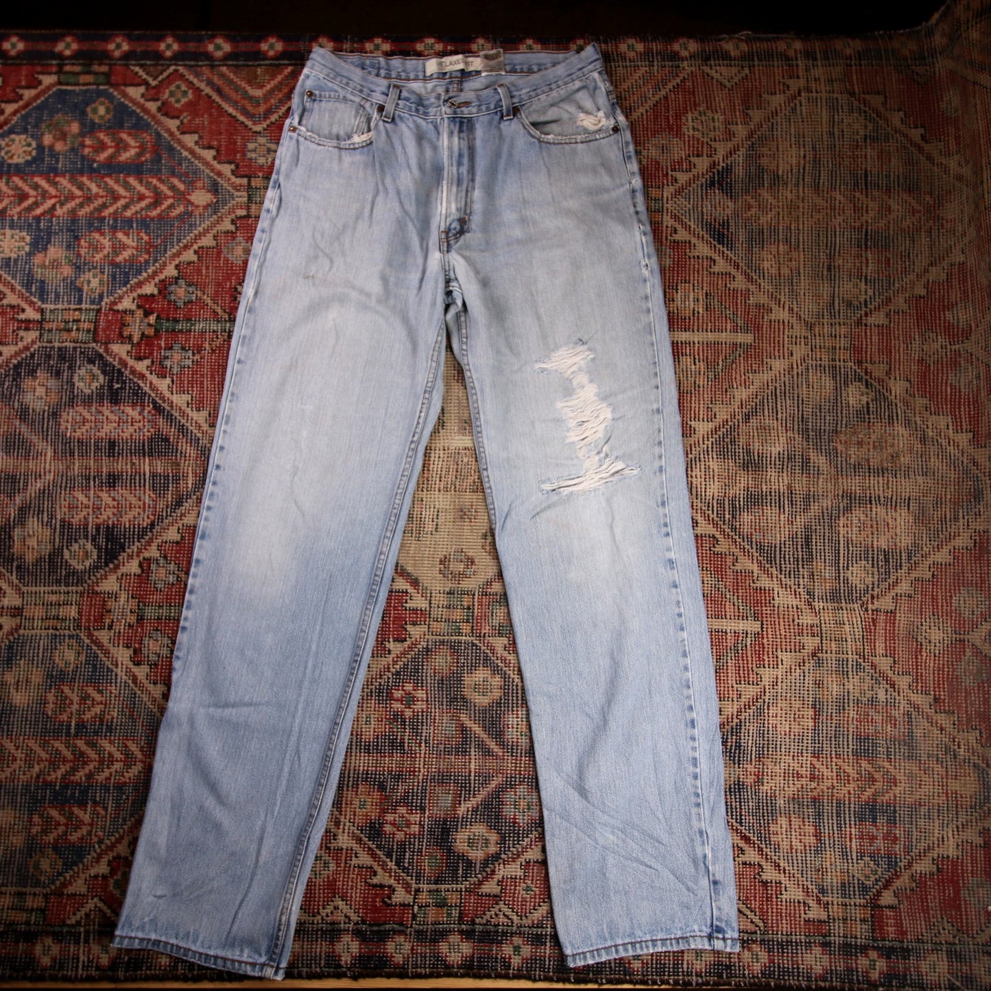 Levi's W32 L33 Straight Leg Blue Denim Jeans