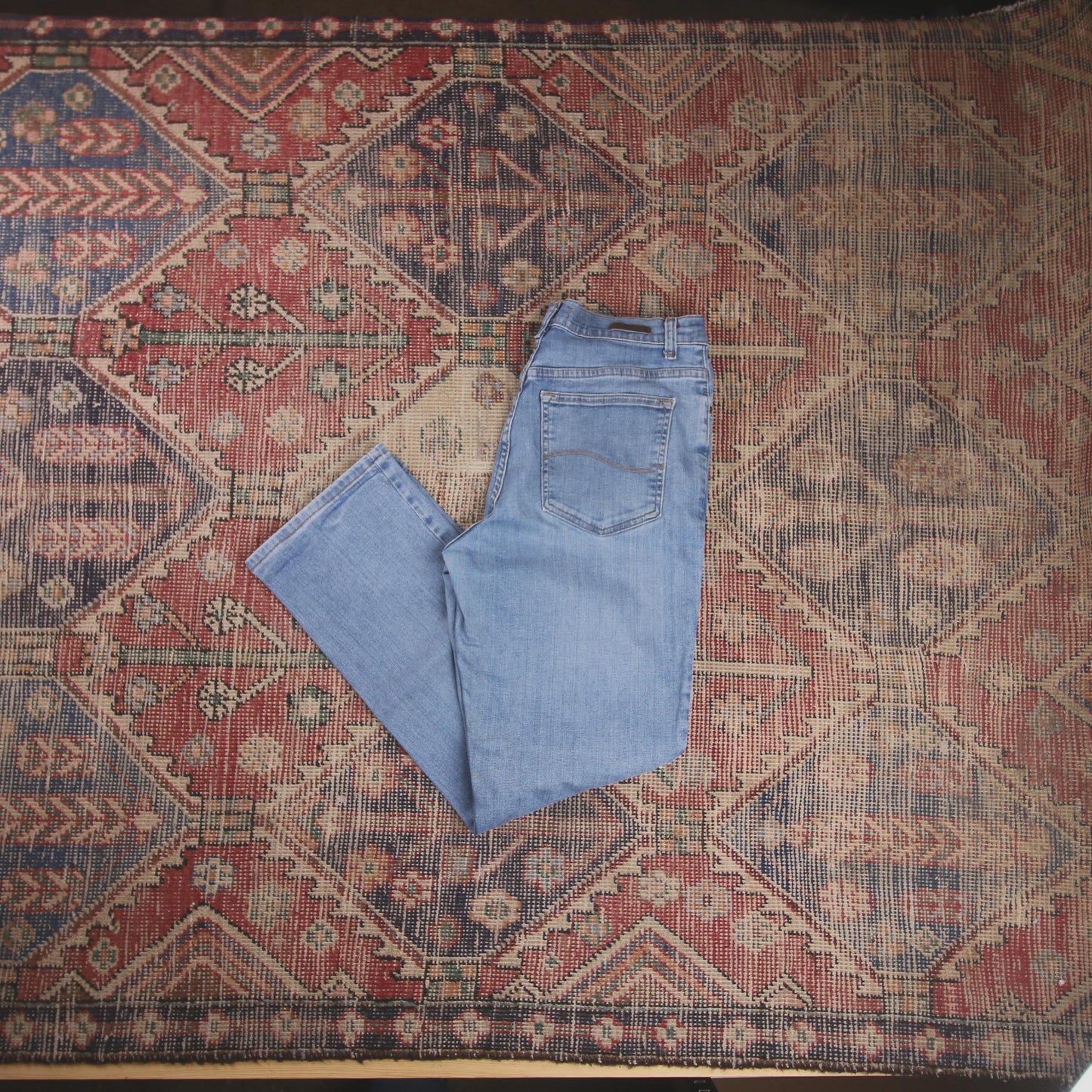 Lee W30 L28 Straight Leg Blue Denim Jeans