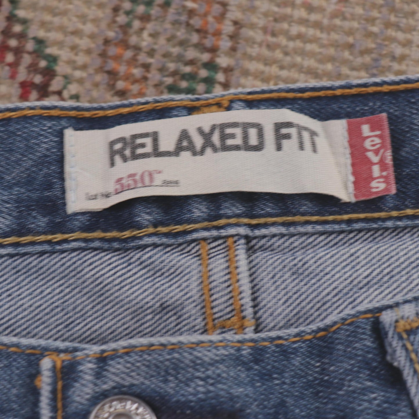 Levi's 550 Red Tab W36 L29 Tapered Leg Relaxed Fit Blue Denim Jeans