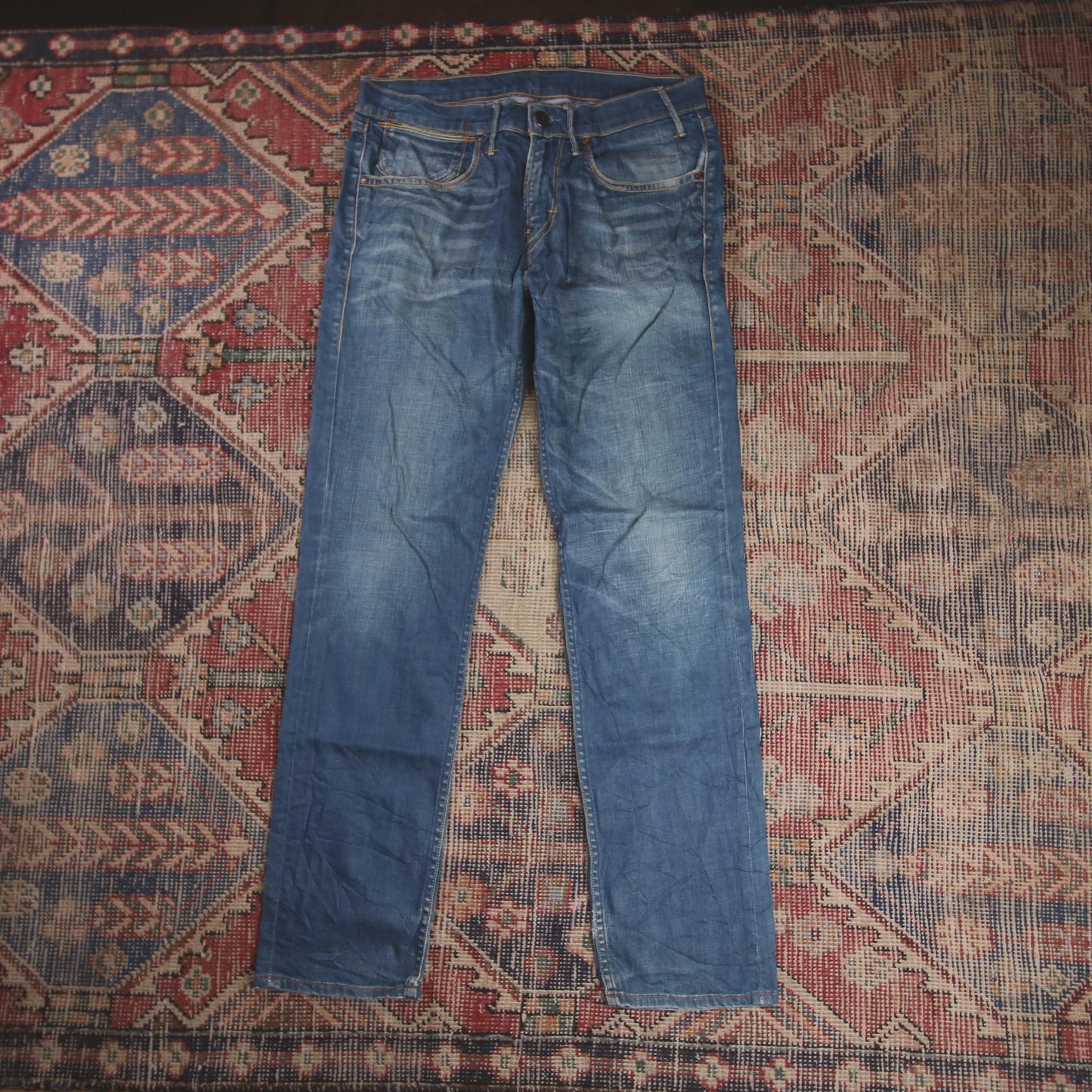 Levi's W32 L30 Straight Leg Blue Denim Jeans