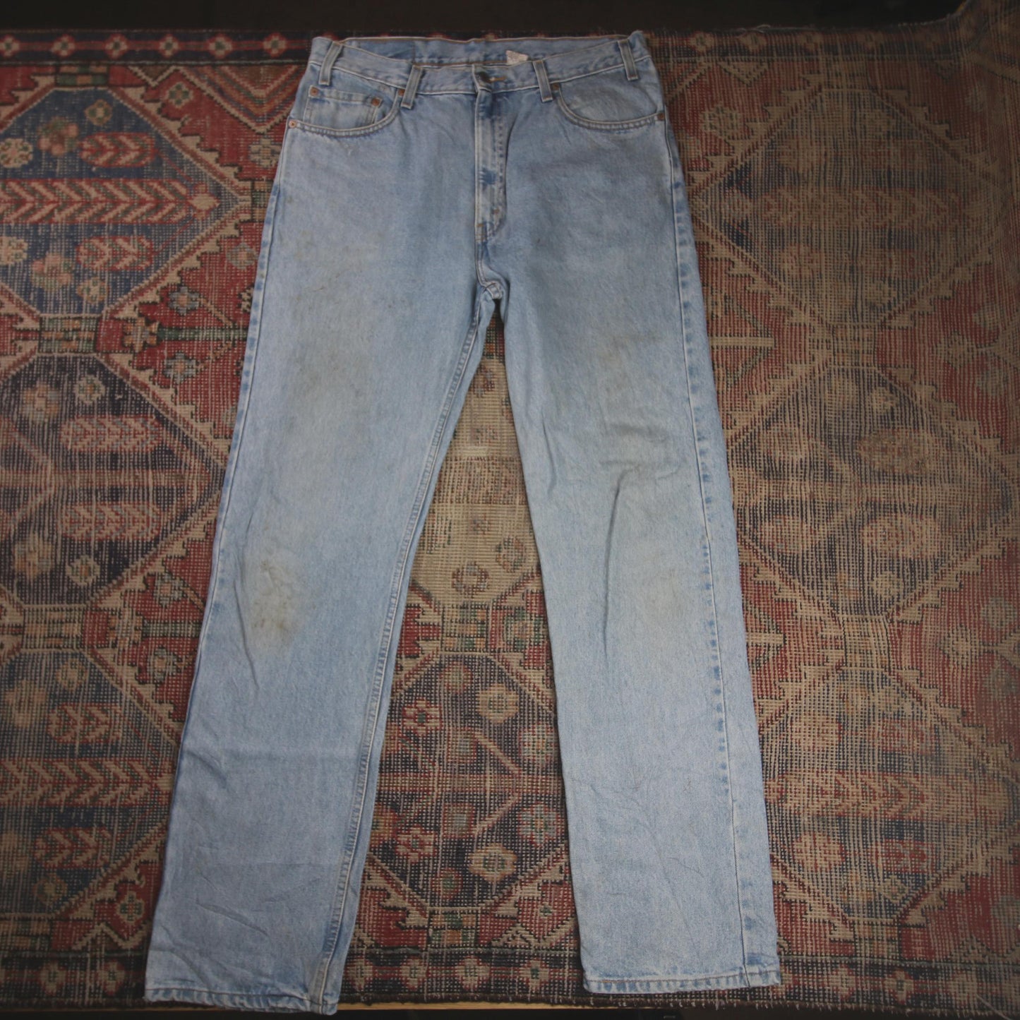 Levi's 505 W34 L33 Straight Leg Regular Fit Blue Denim Jeans